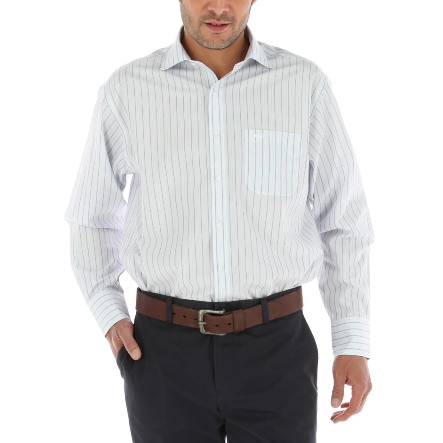 Camisa Algodón Libre de Arrugas Blanco Rockford-0