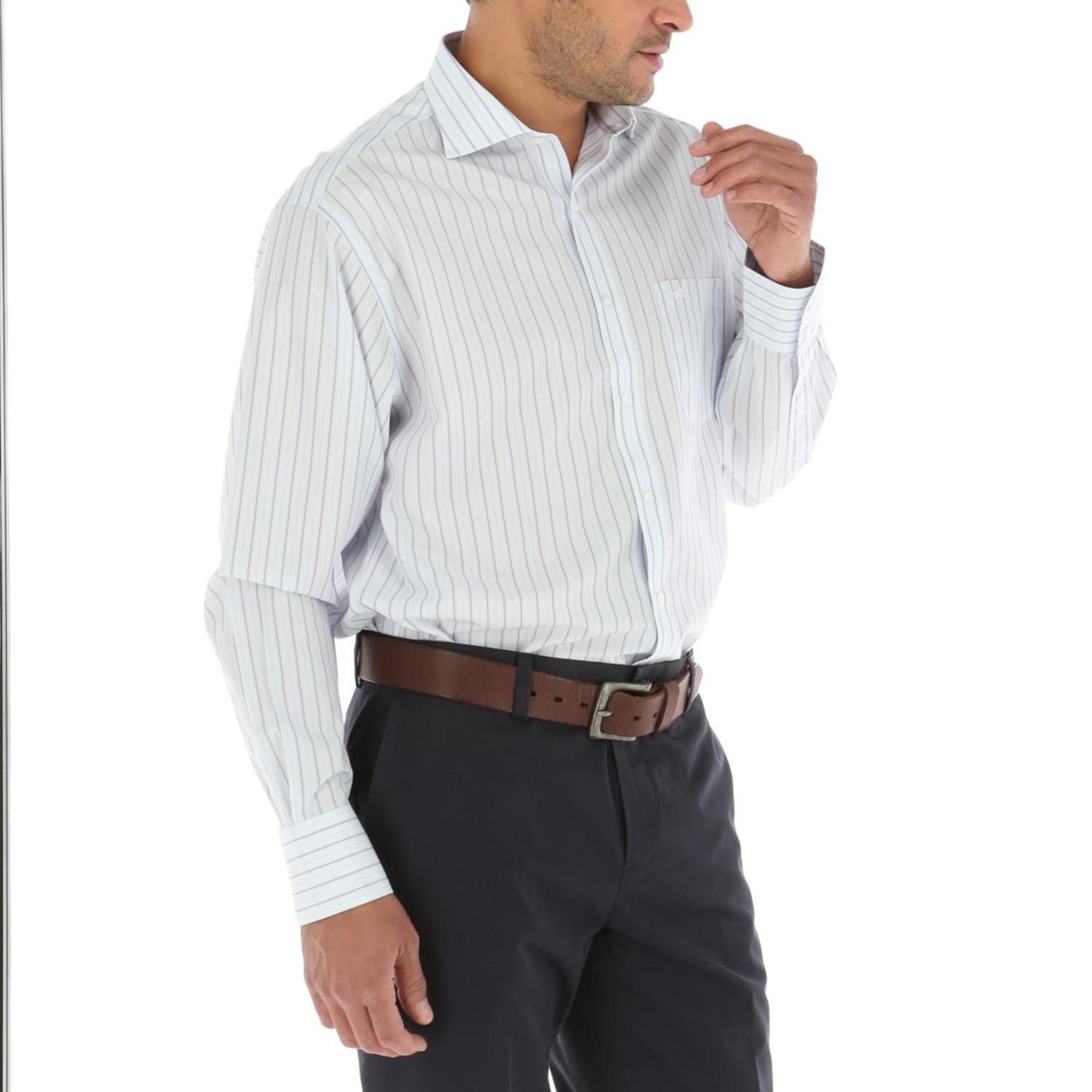 Camisa Algodón Libre de Arrugas Blanco Rockford-3