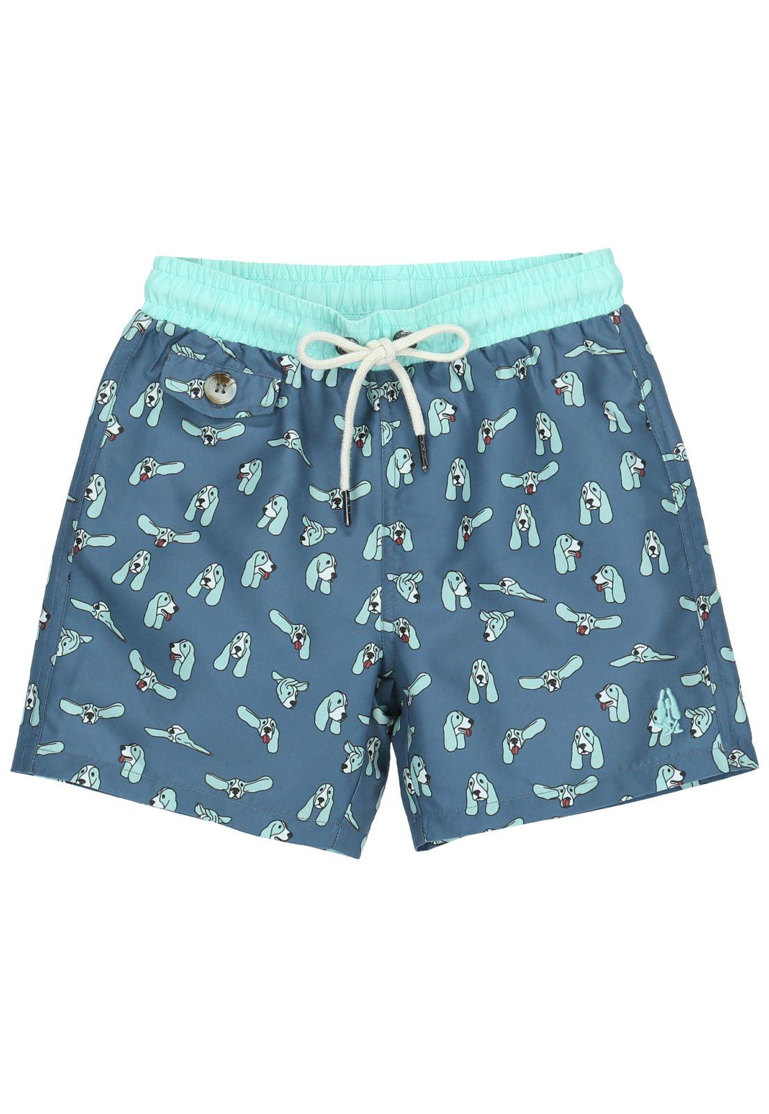 Traje De Baño Niño Print Azul-0