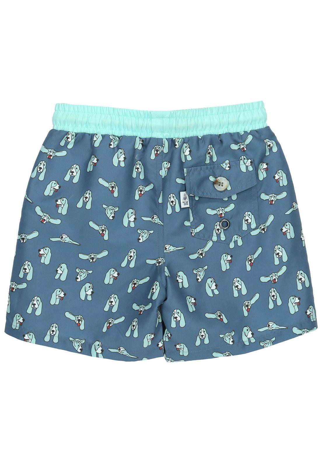 Traje De Baño Niño Print Azul-1