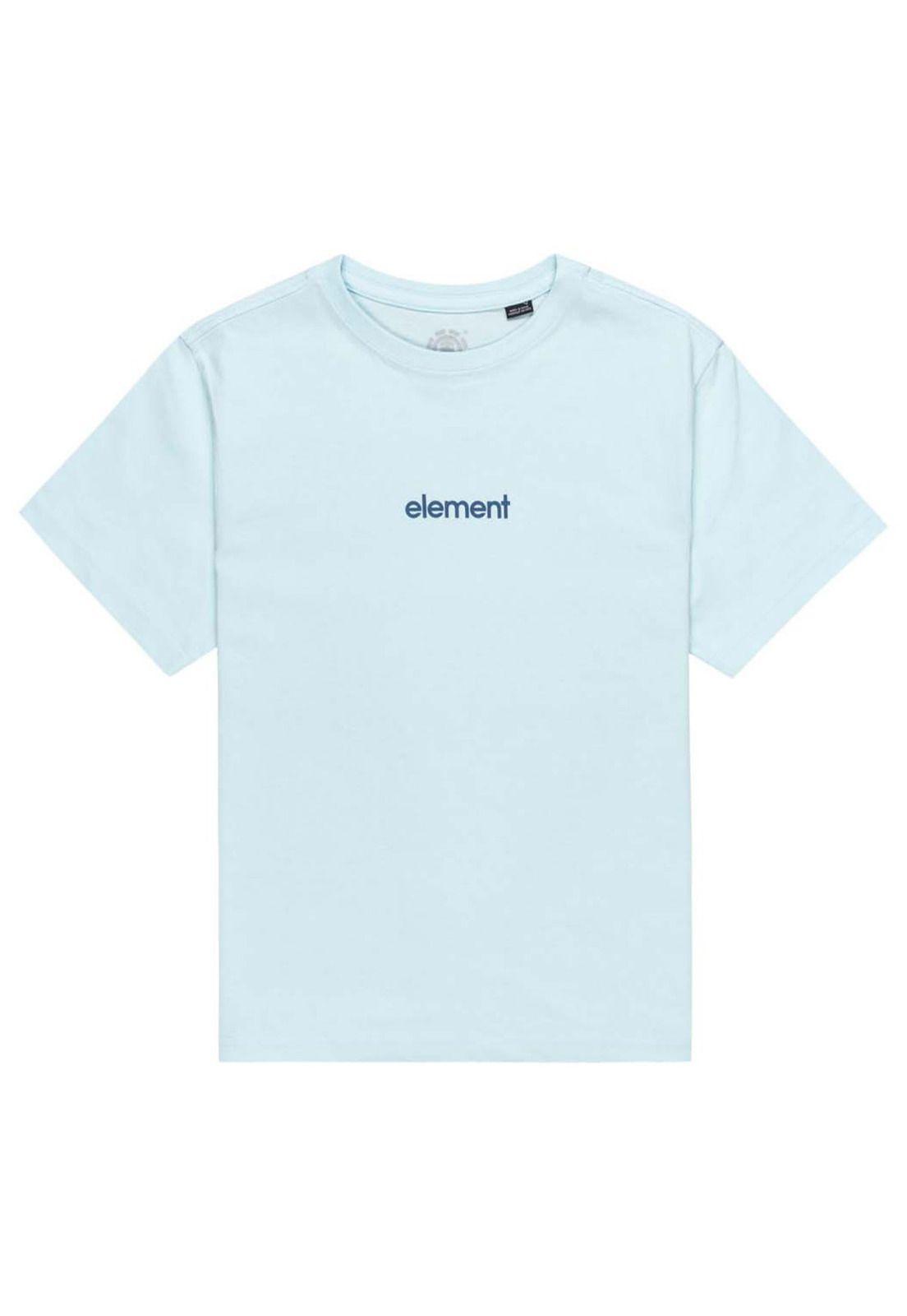 Polera Manga Corta Niño Simple Logo Azul claro-0