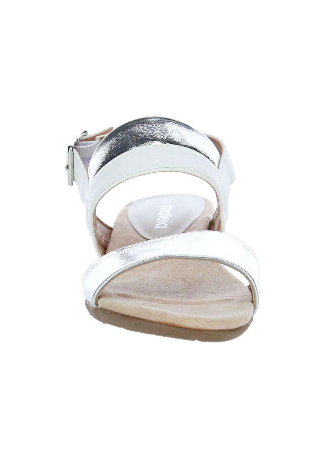Sandalia Mujer FRojo Blanco/Plateado-2