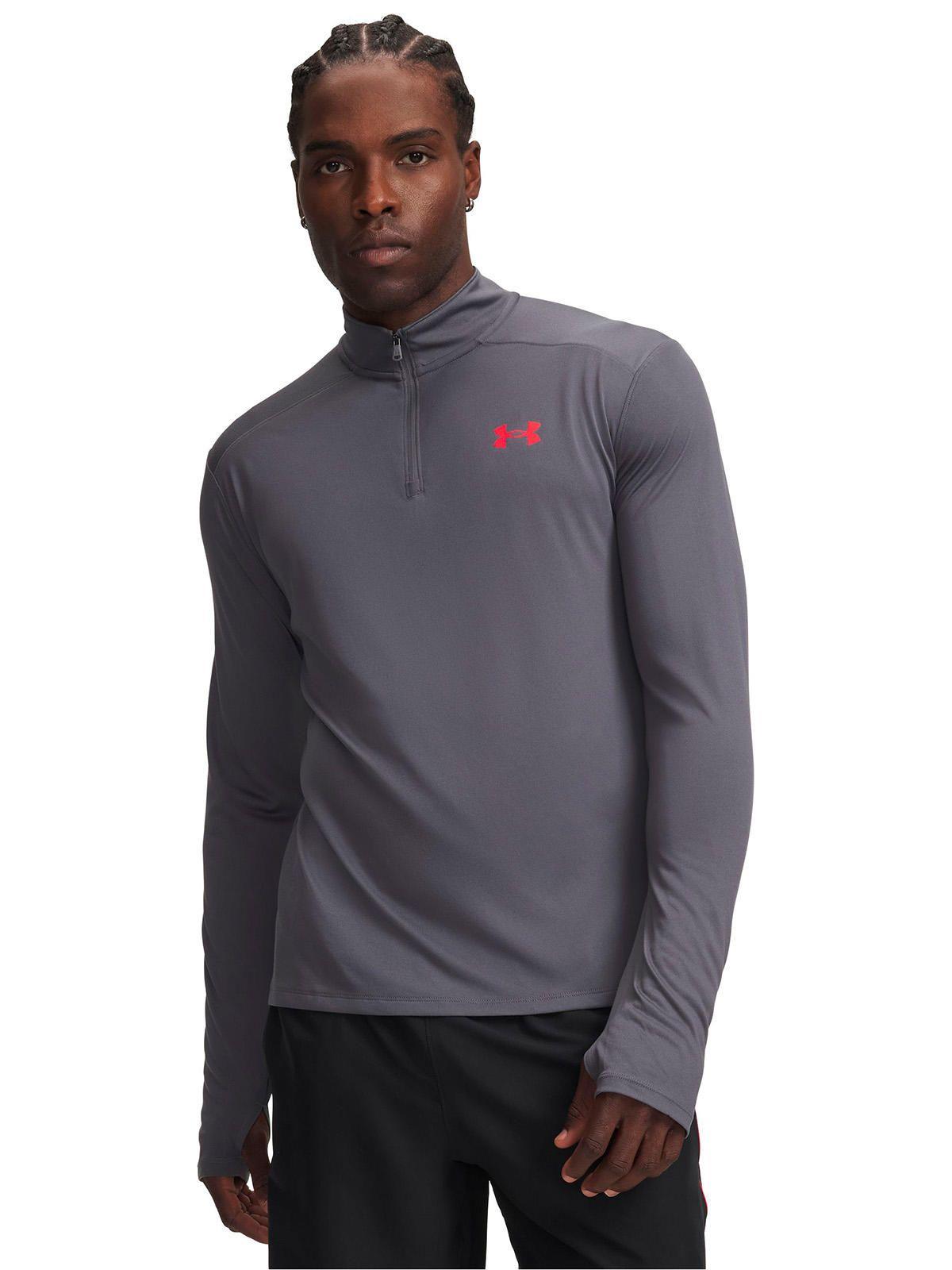 Poleron Tech Utility ¼ Zip gris Hombre-0