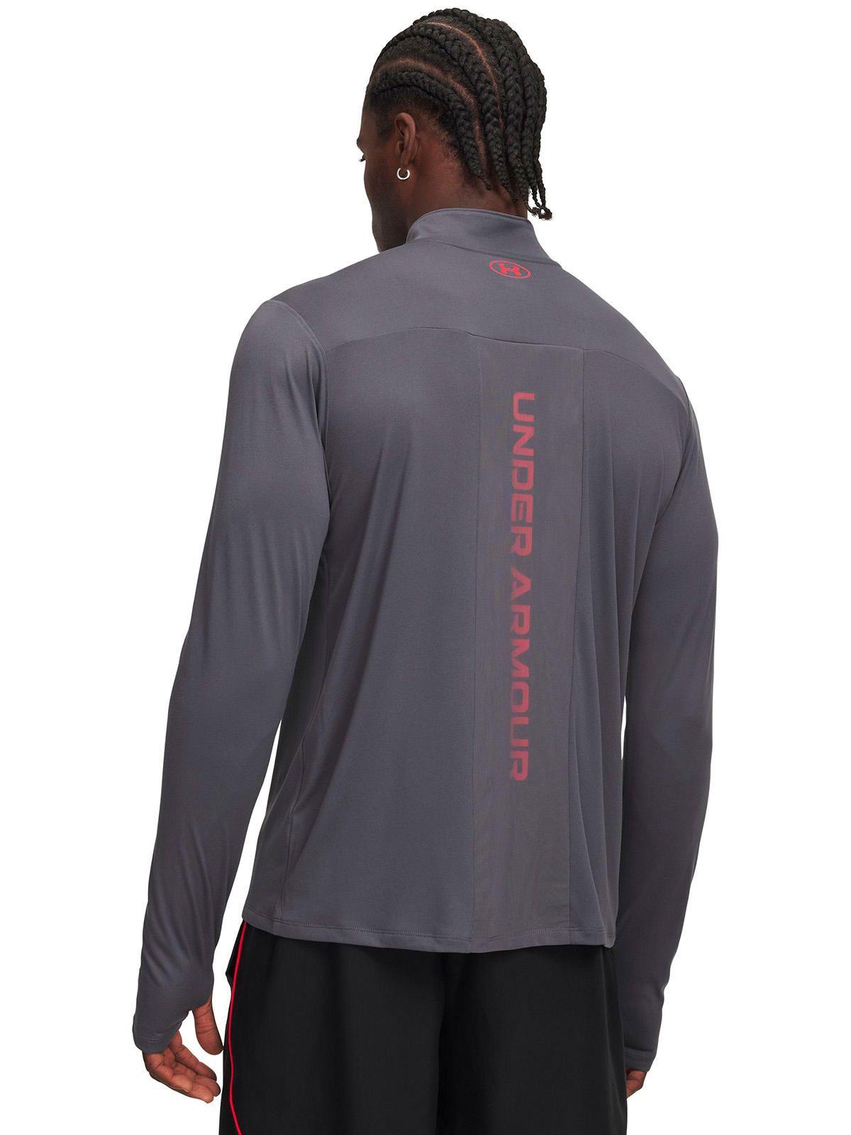 Poleron Tech Utility ¼ Zip gris Hombre-1