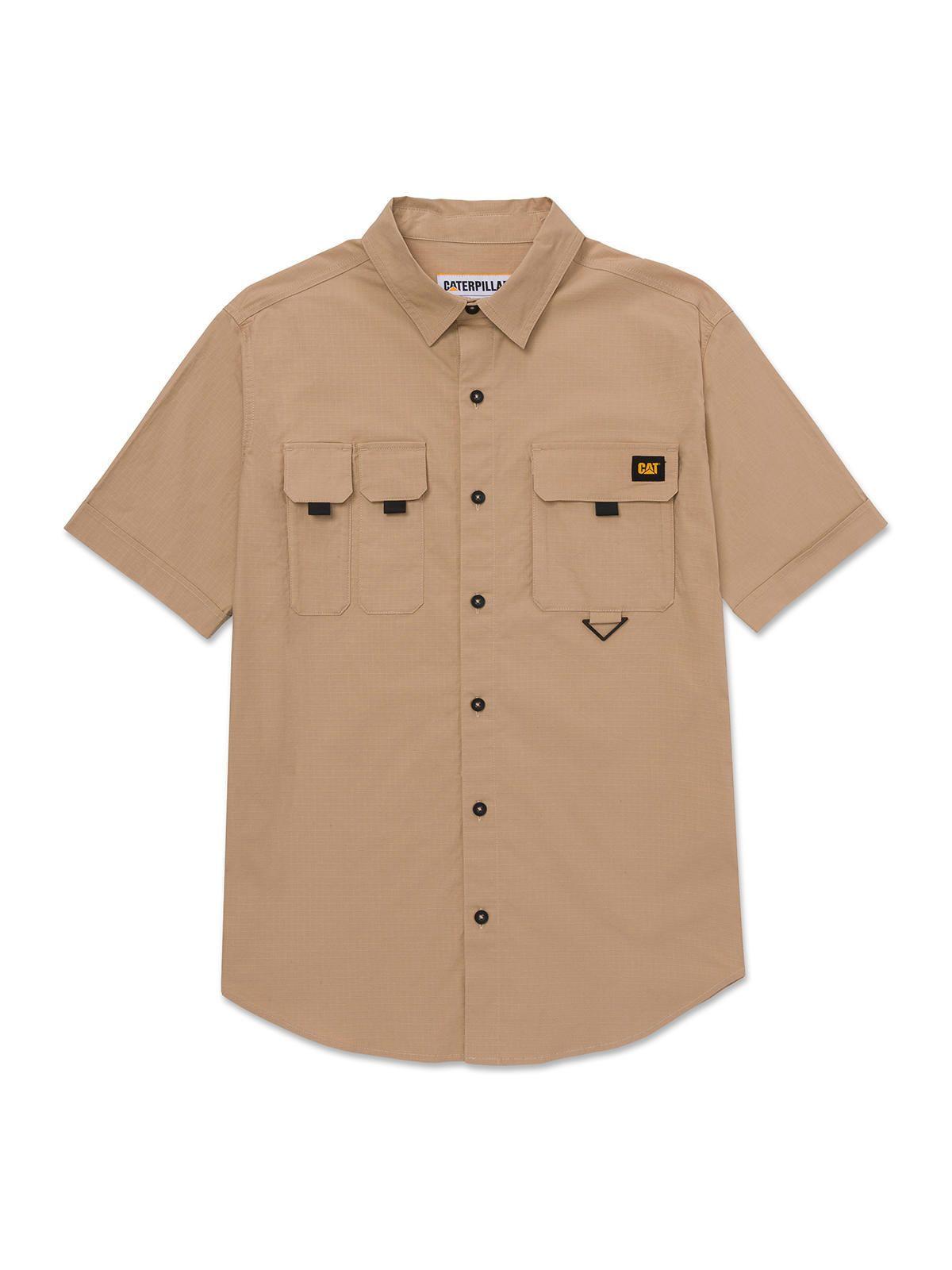Camisa Manga Corta Hombre Utility Beige/Crudo-0