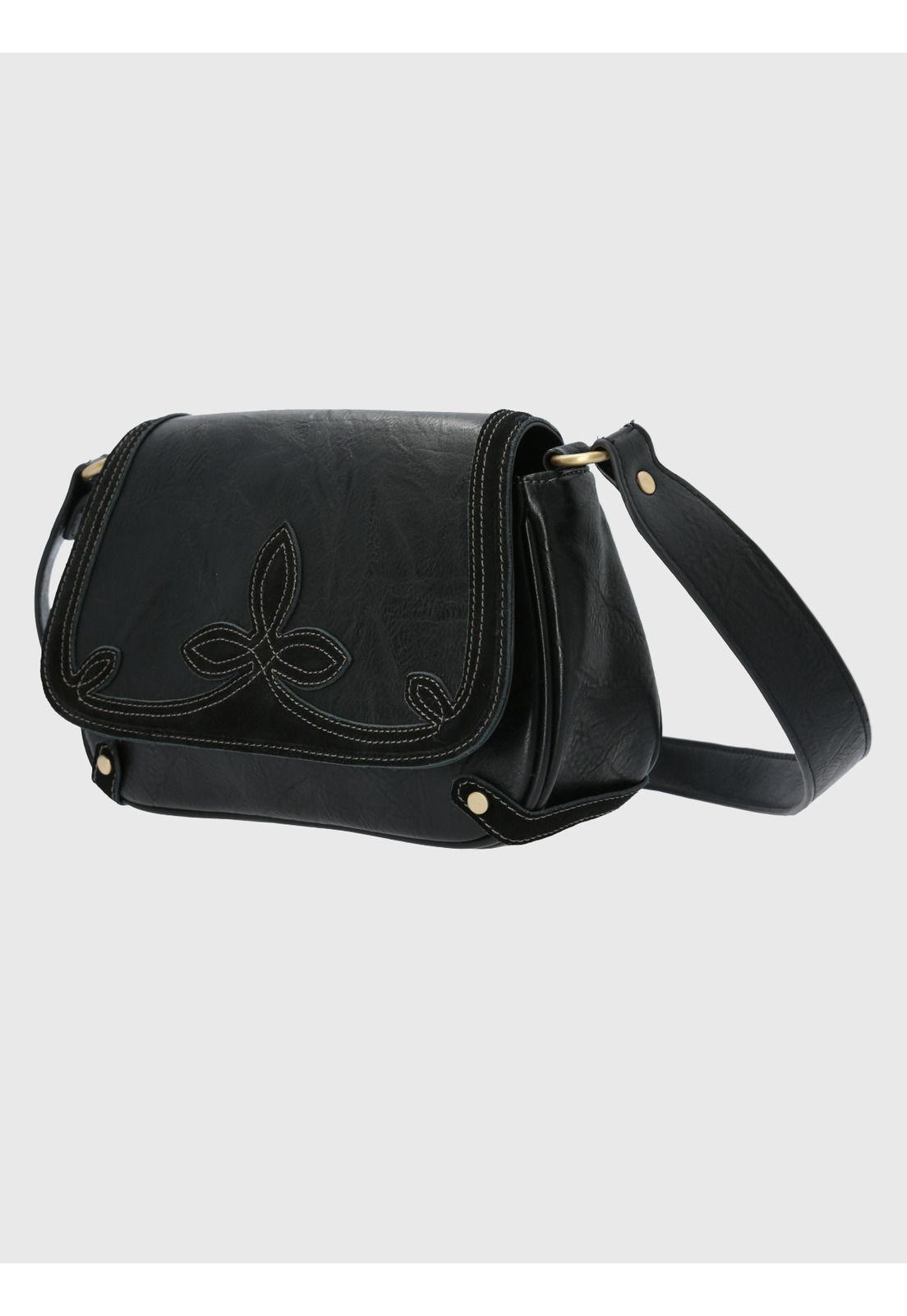 Cartera Ecocuero Negro Texas Bag Mujer-1