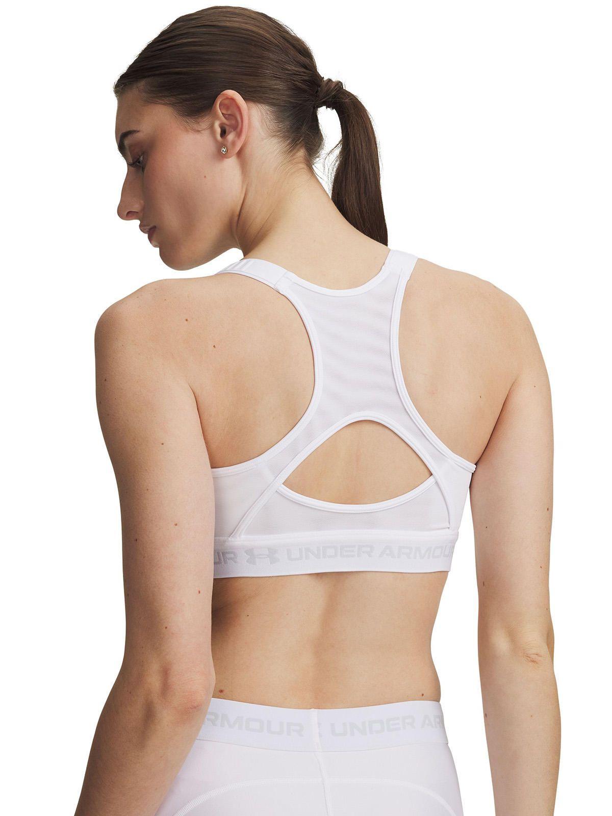 Peto Mujer Heatgear Crossback High Blanco-1