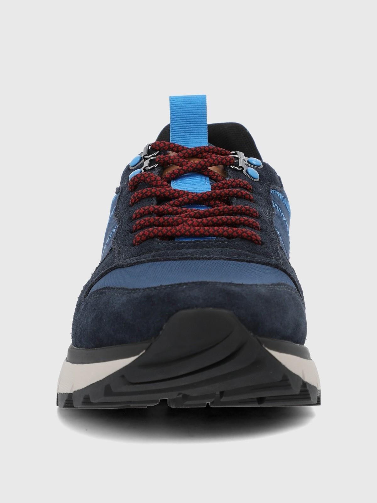 Zapatilla Cuero Hombre Lux Azul-3