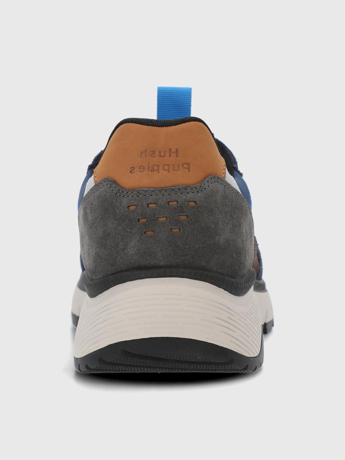 Zapatilla Cuero Hombre Lux Azul-6