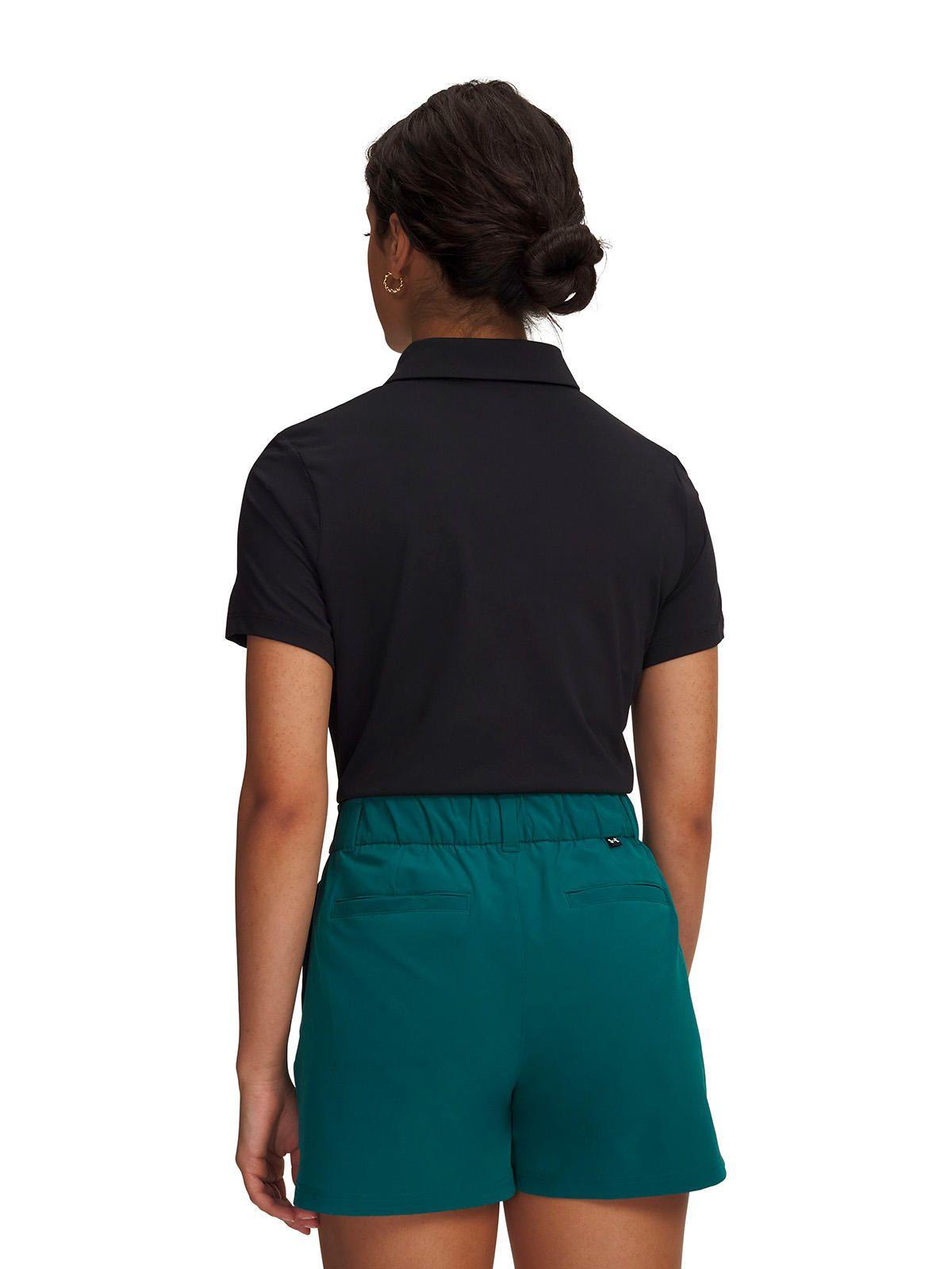 Polera M/C UA Drive Polo Negro Mujer-1