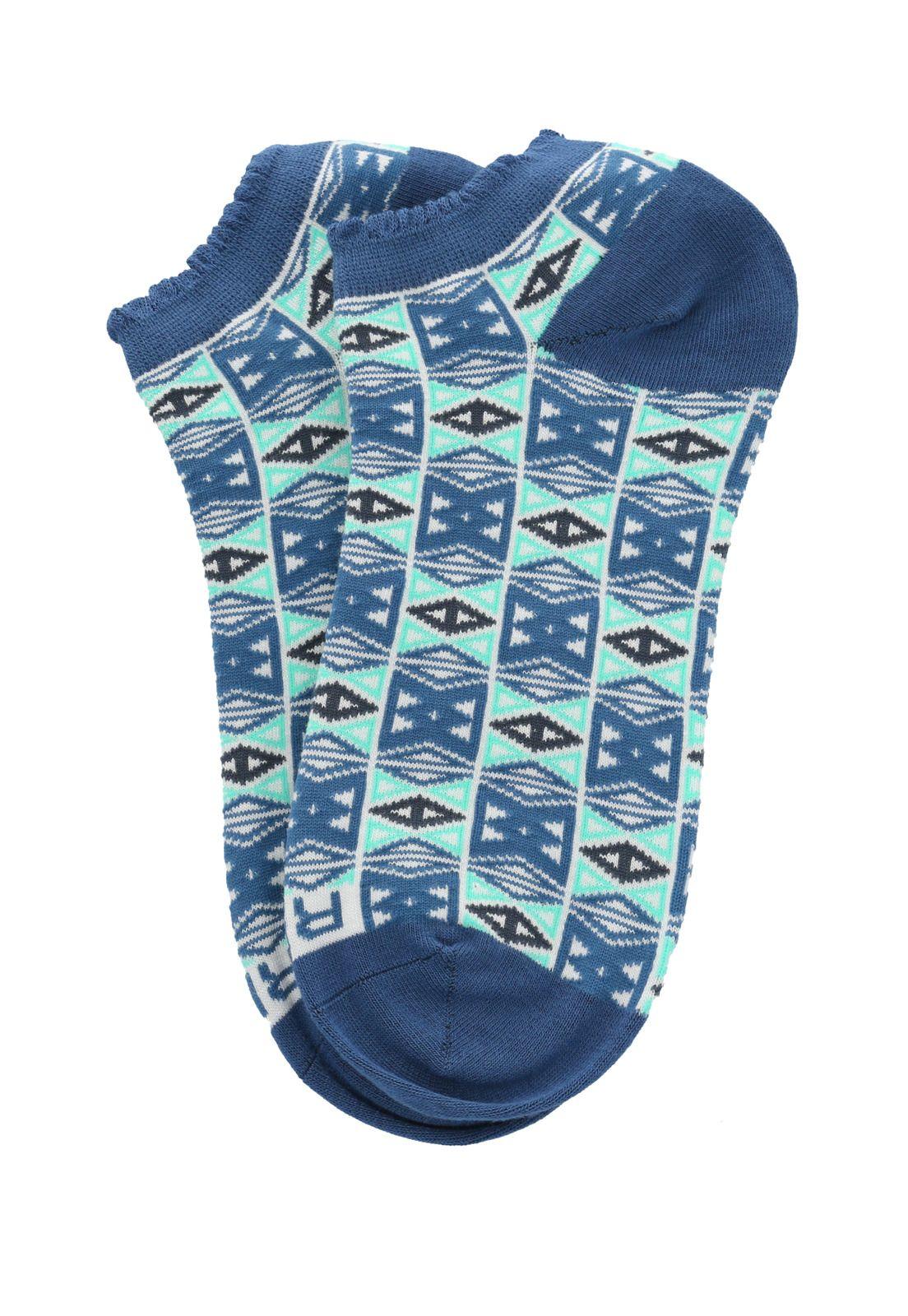 Calcetin Azul Rfv23W PeSt Shapes Mujer-2