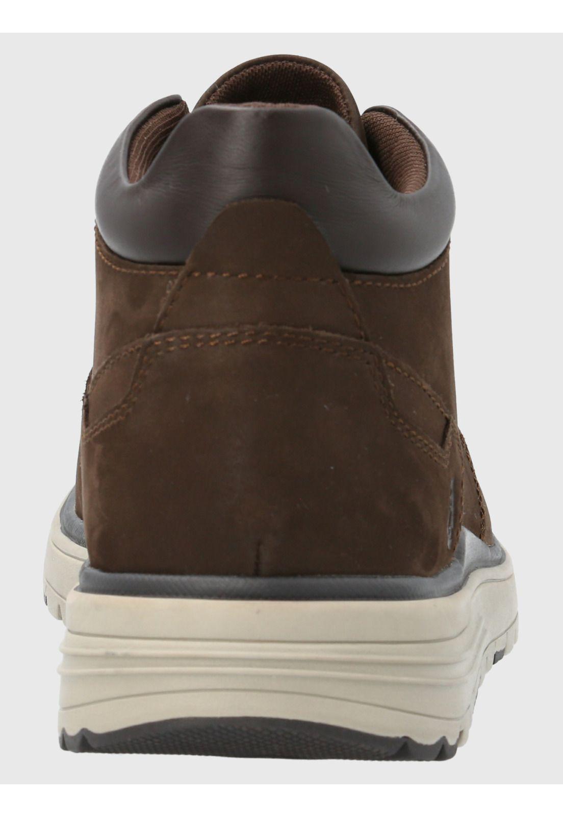 Botín Cuero Hombre William Café Oscuro-6