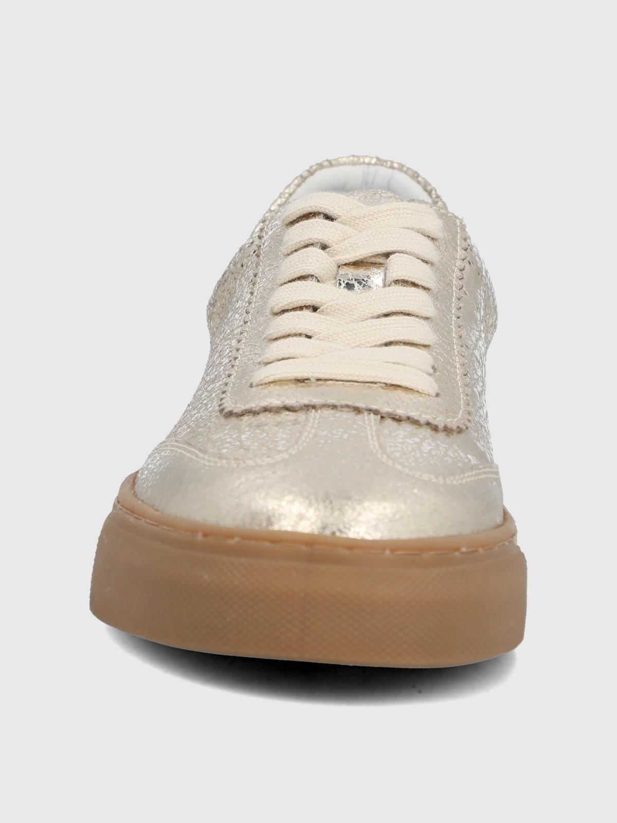 Zapatilla Cuero Mujer Salena Metalizado-3