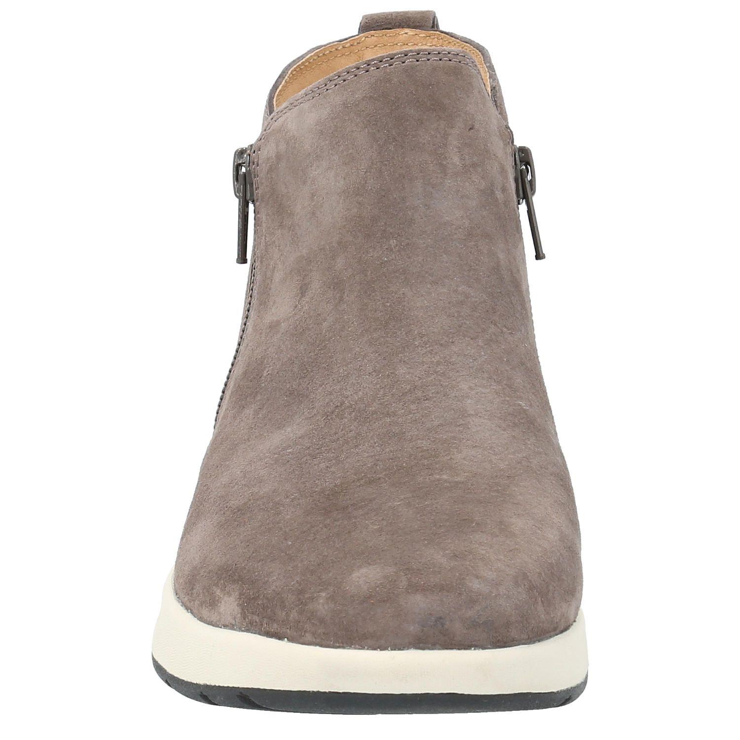 Botín Cuero Mujer Spinal Bootie Gris-2