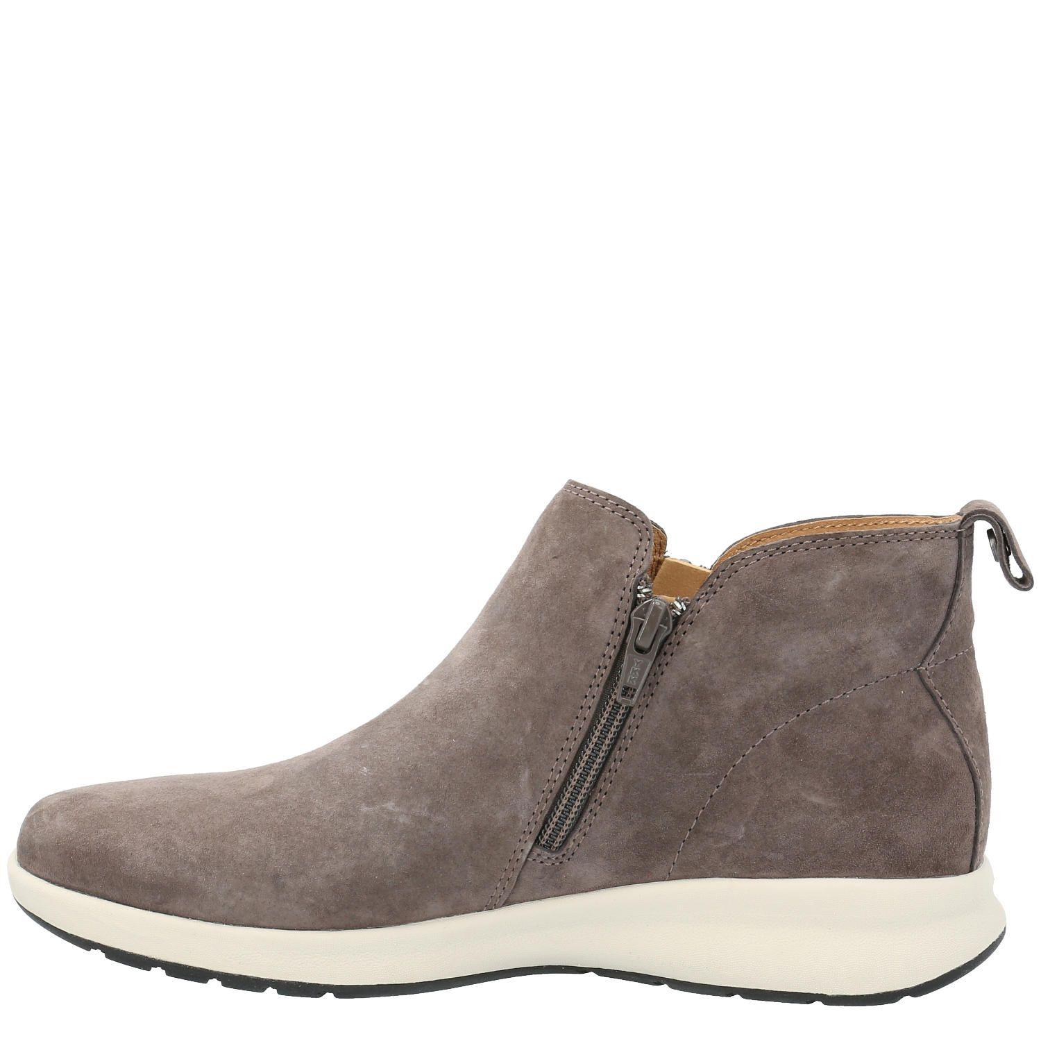 Botín Cuero Mujer Spinal Bootie Gris-4