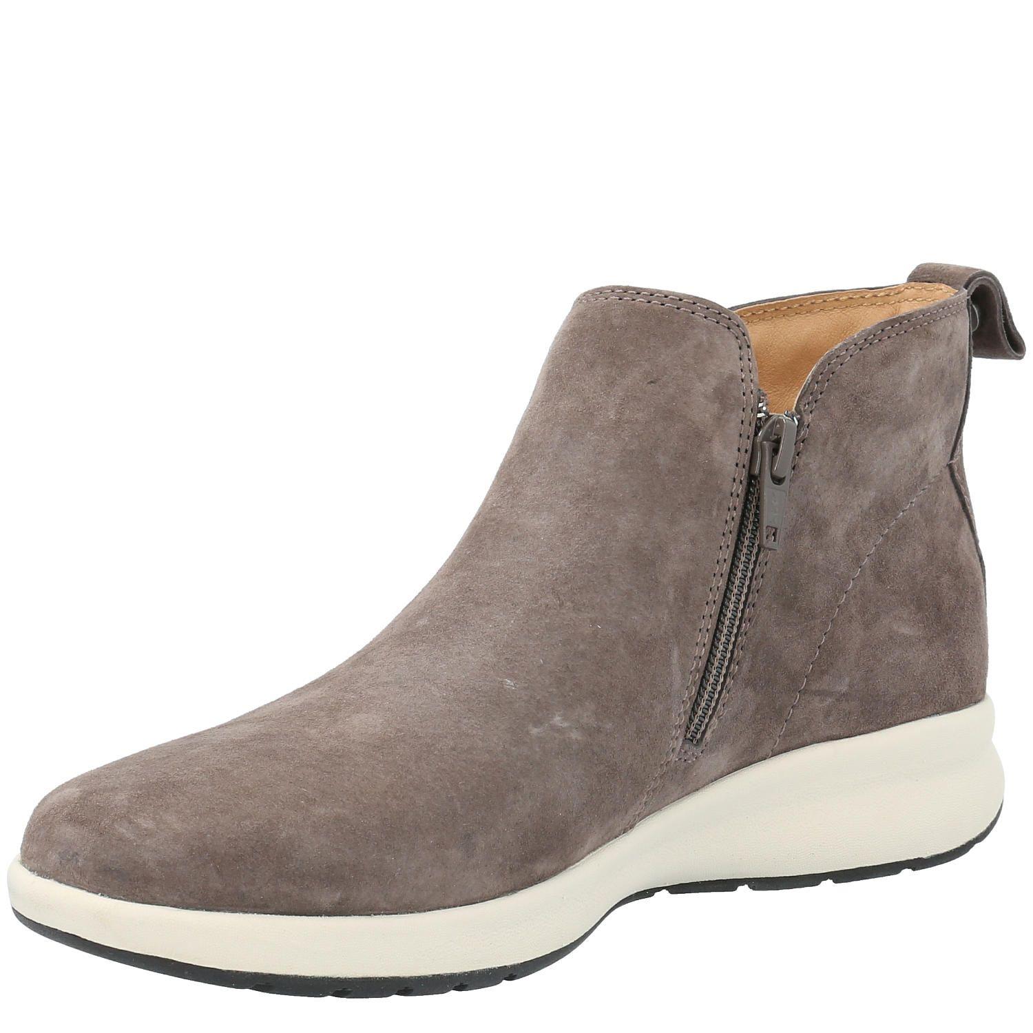 Botín Cuero Mujer Spinal Bootie Gris-3