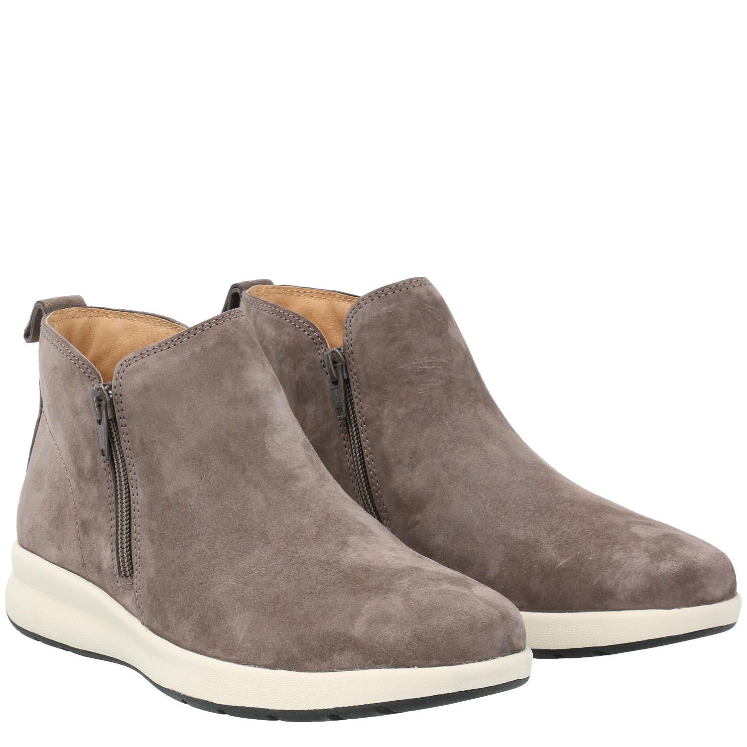 Botín Cuero Mujer Spinal Bootie Gris-7