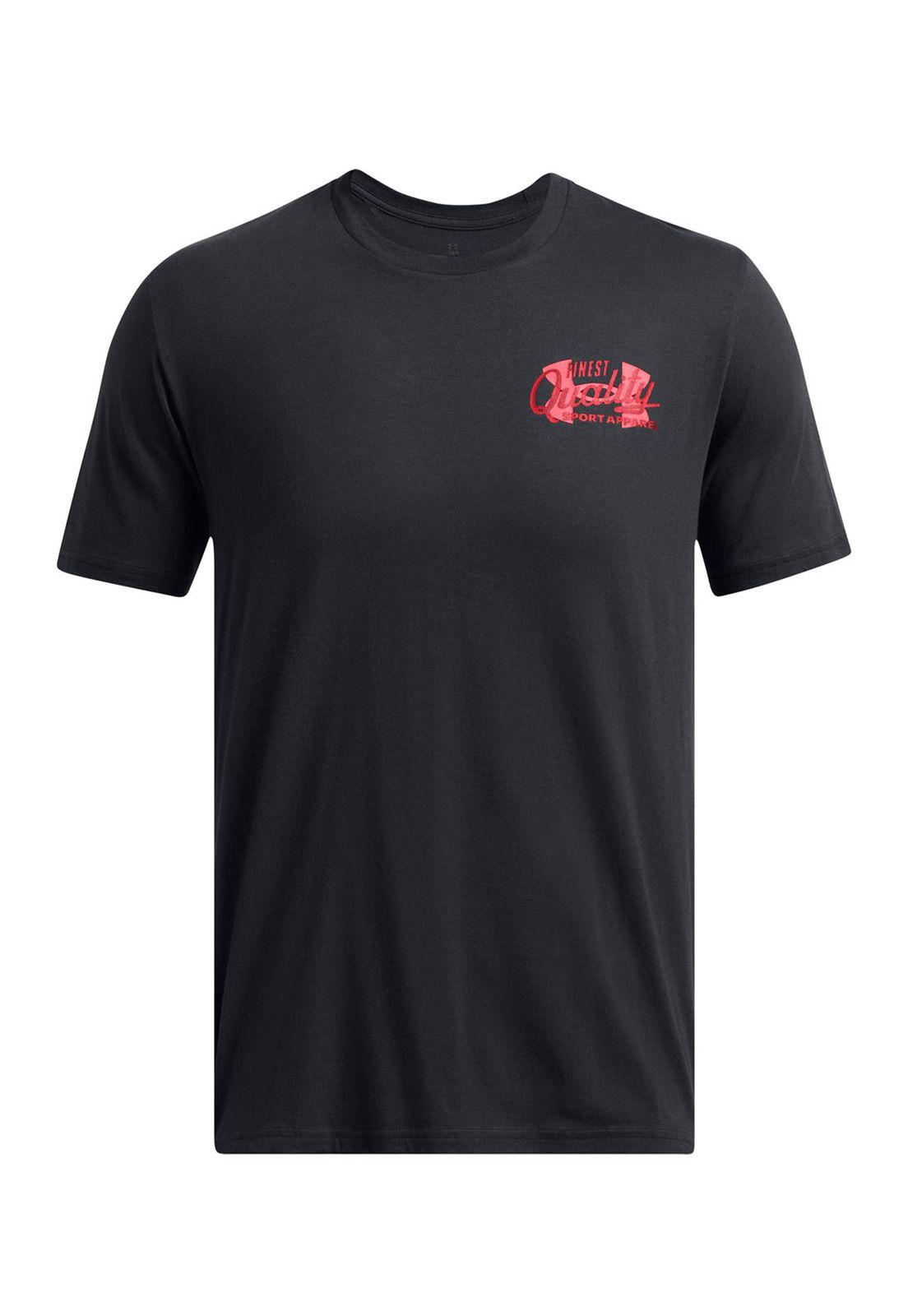 Polera manga corta Vintage hombre Negro-0