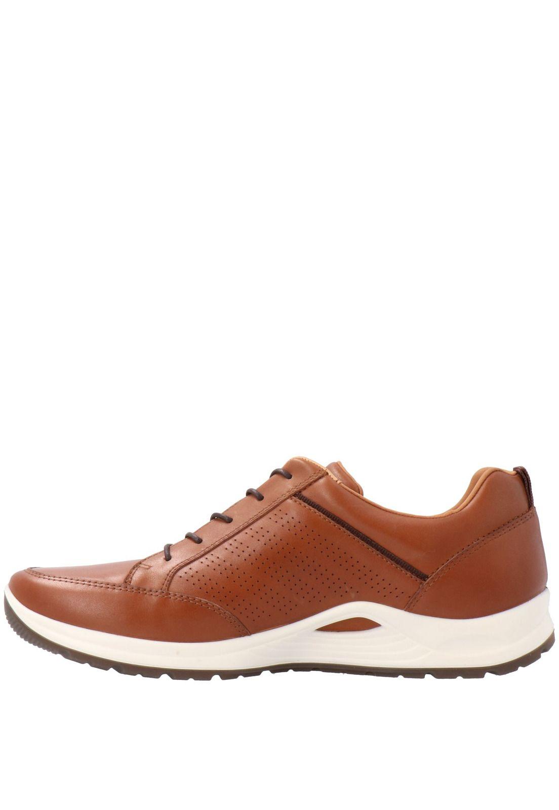 Zapatilla Cuero Hombre Virat Café-4