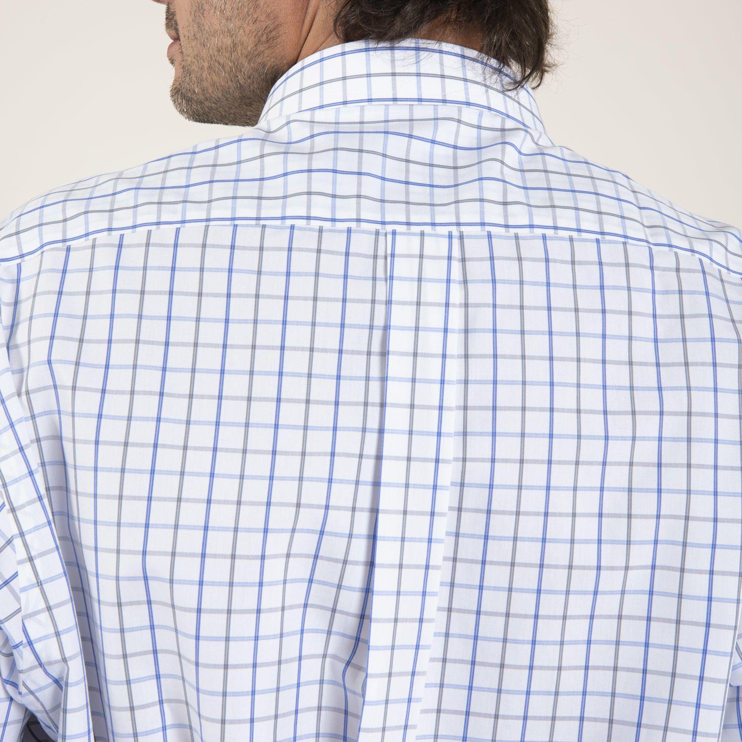 Camisa Algodón Libre de Arrugas Azul Hombre Rockford-4