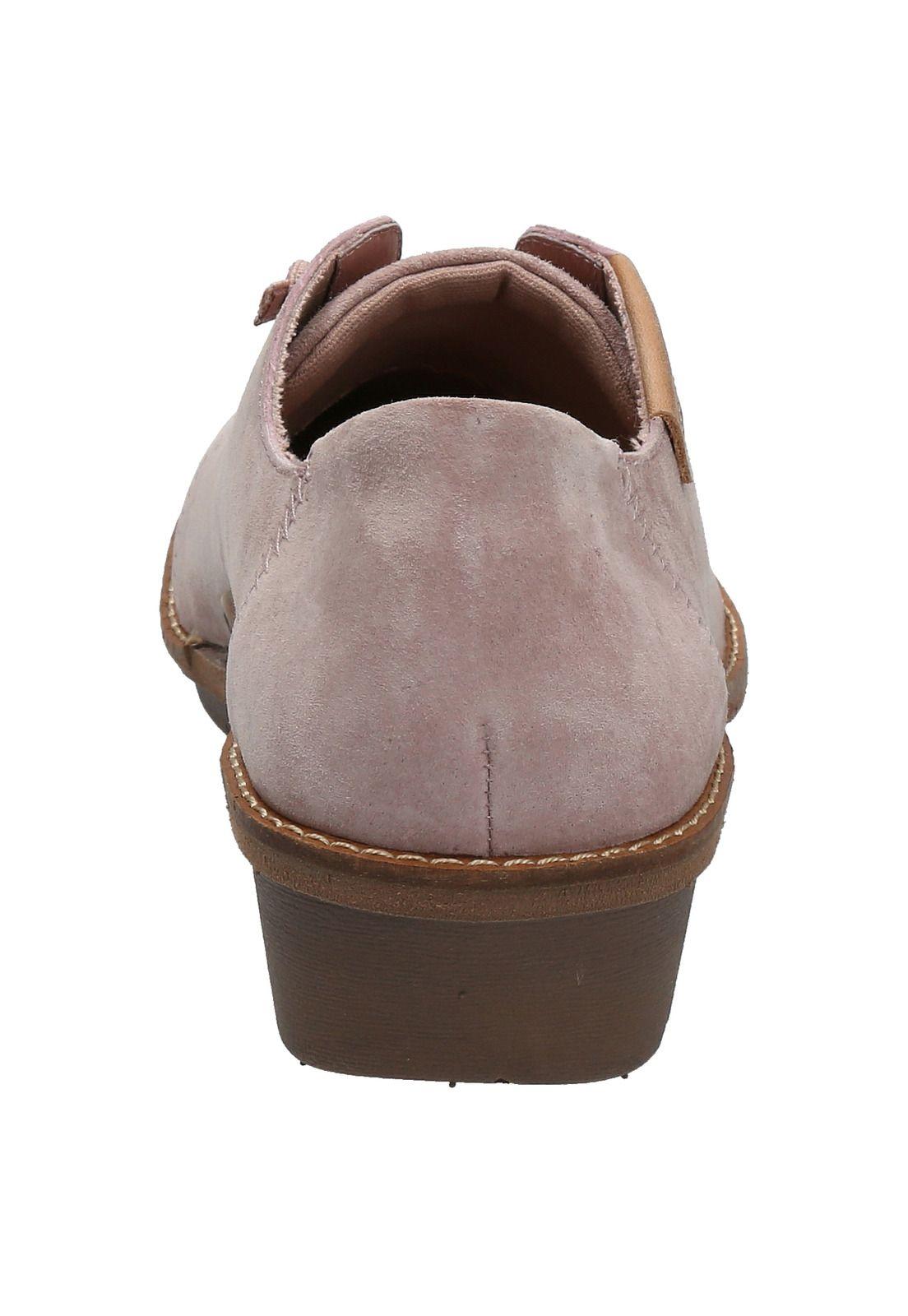 Zapato Cuero Mujer Aura Rosado-5