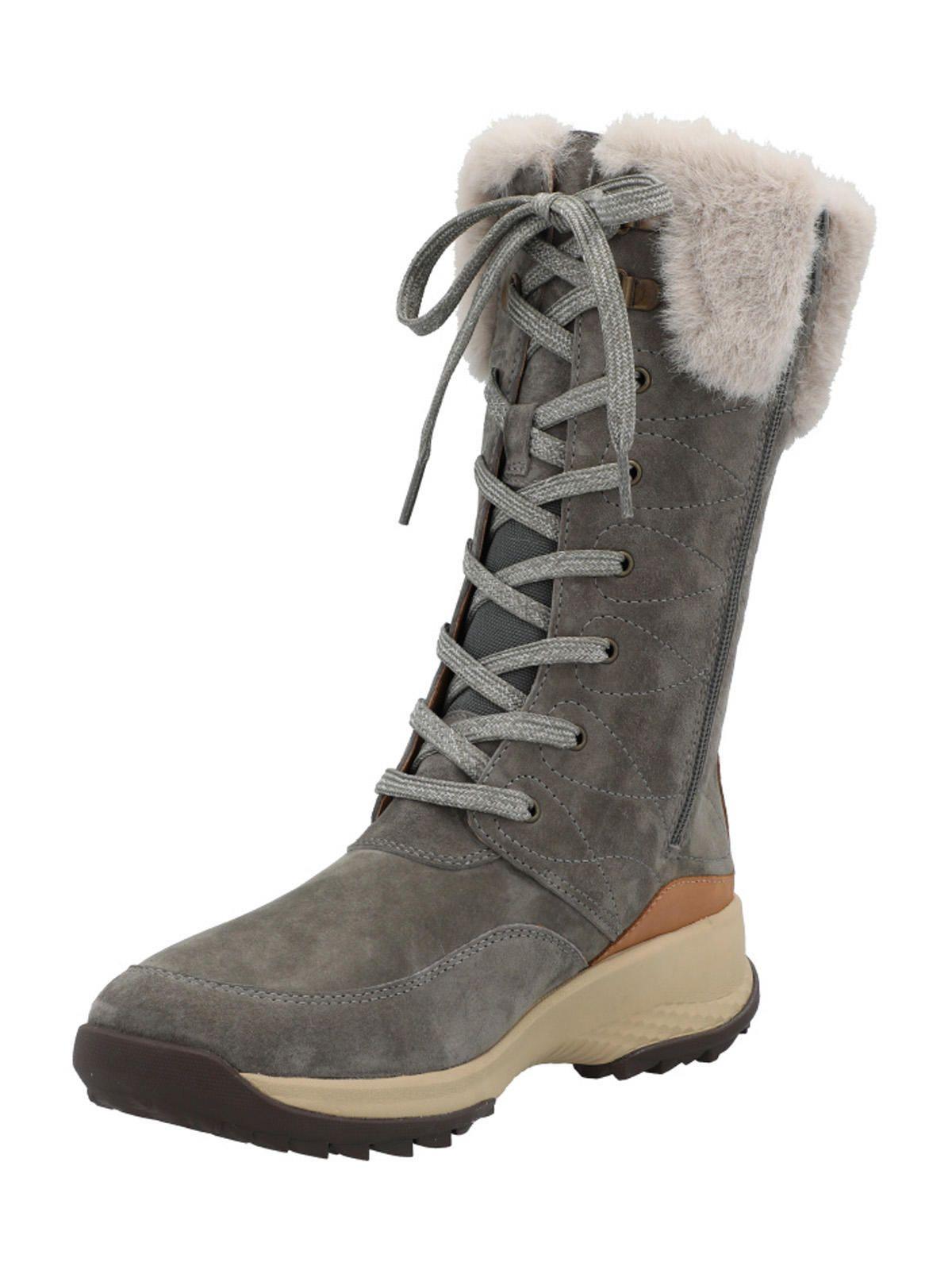 Bota Cuero Mujer Rinier Gris-4