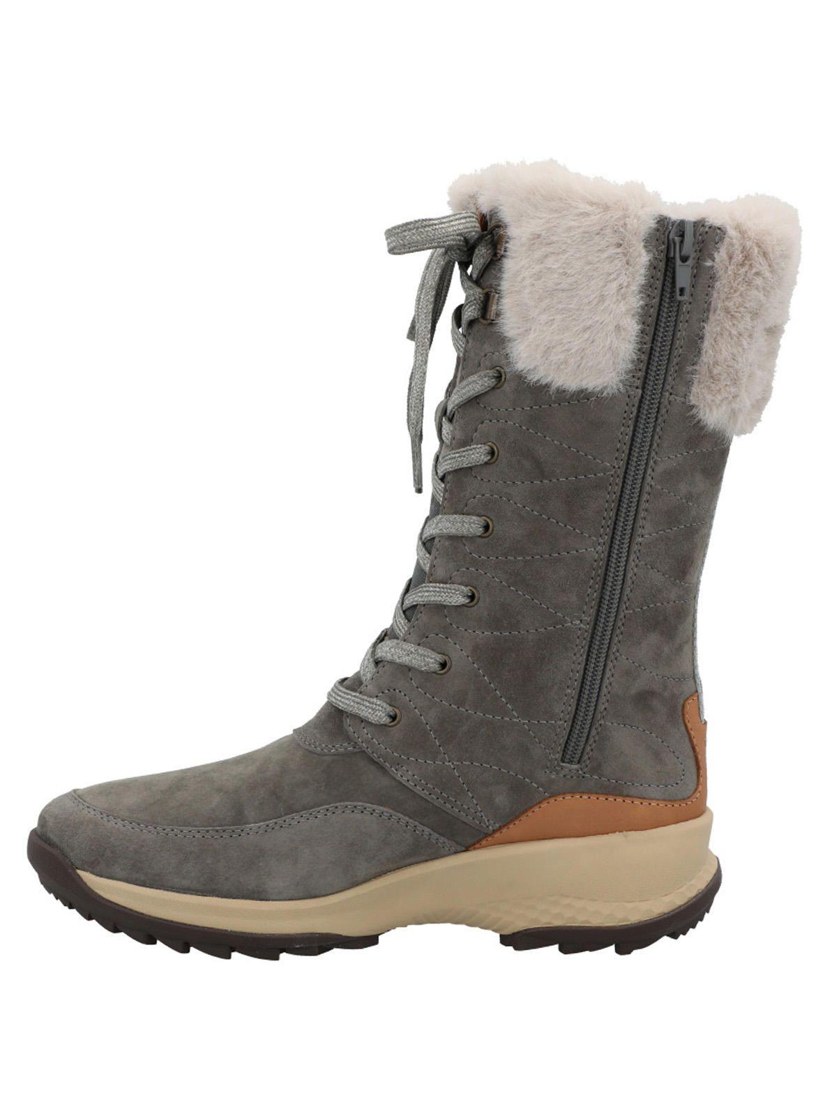 Bota Cuero Mujer Rinier Gris-5