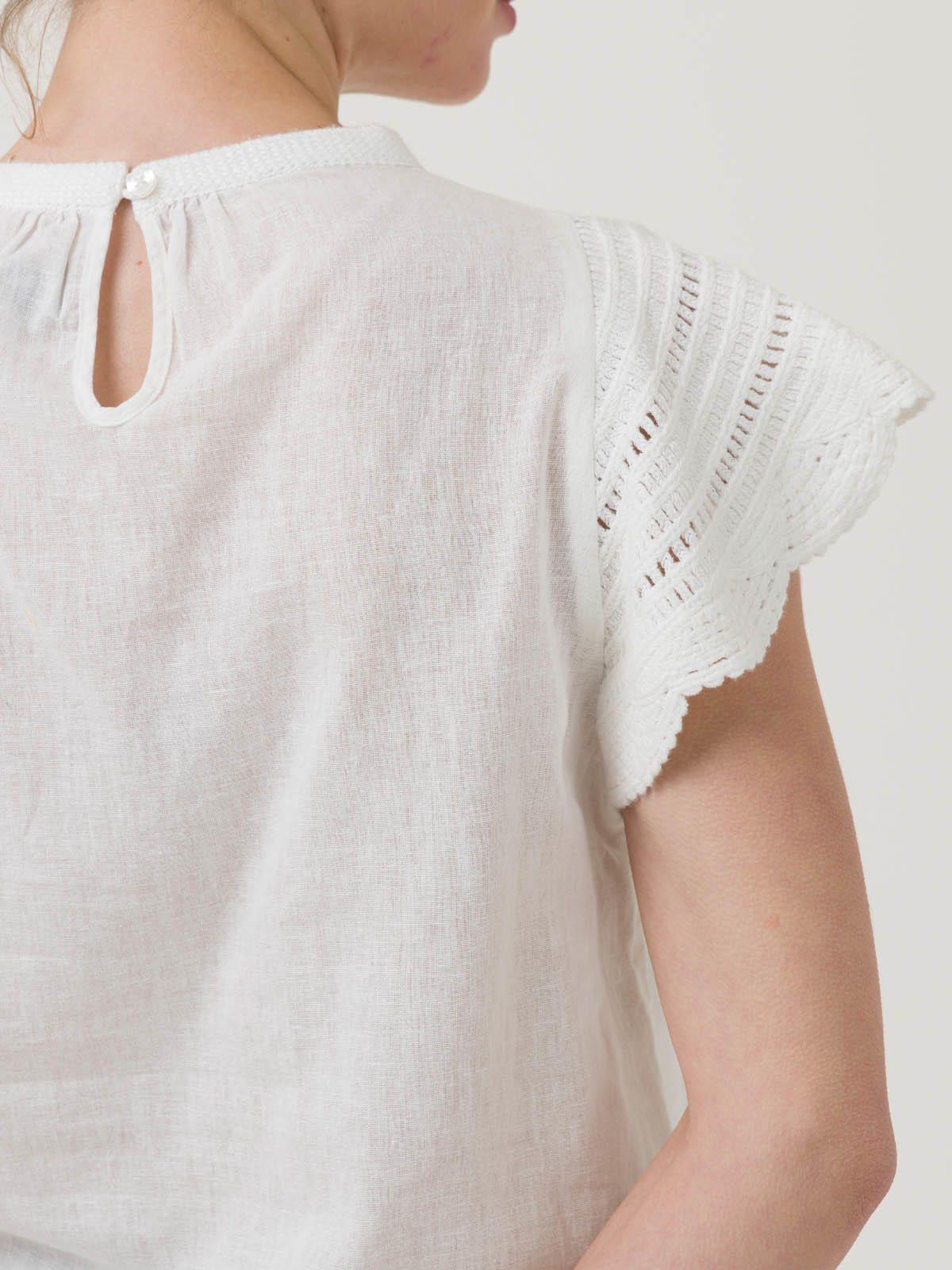 Blusa Algodón Orgánico Mujer Filka Blanco -7
