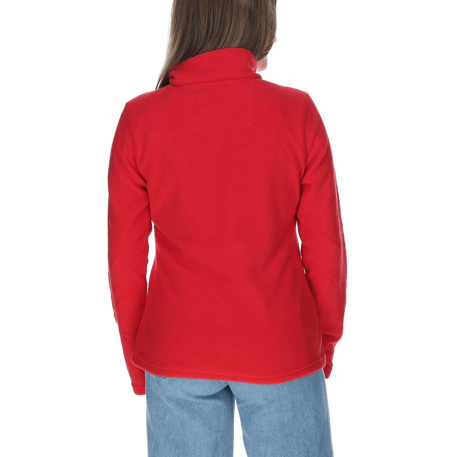 Polar Mujer W Microfleece Zip Up Rojo-2
