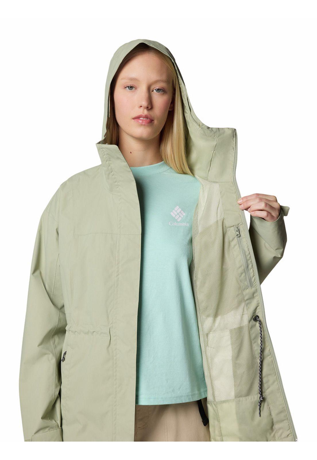 Cortaviento imperm Mujer Hikebound Ii Lg Beige-4