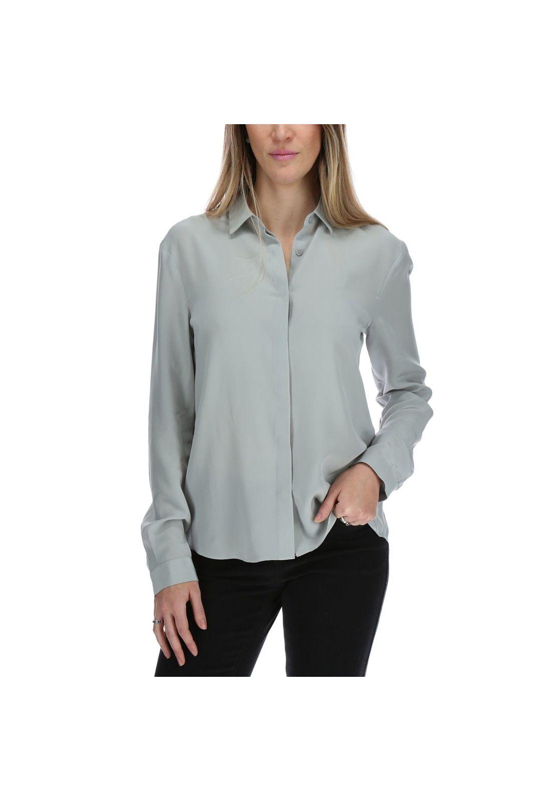 Blusa Manga Larga Mujer Belisa Gris-0