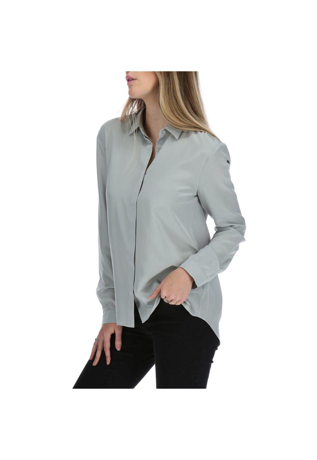 Blusa Manga Larga Mujer Belisa Gris-1