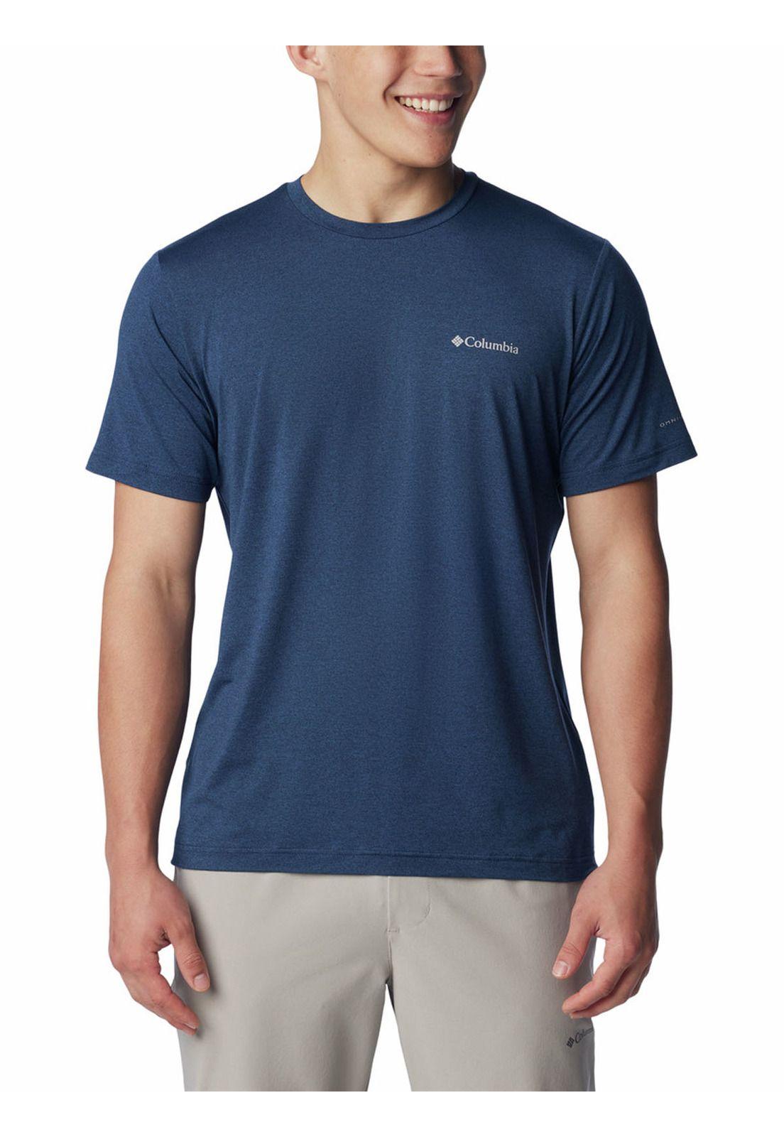 Polera Hombre Tech Trail Crew Neck Azul-0