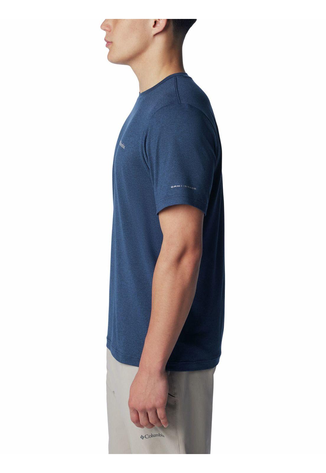 Polera Hombre Tech Trail Crew Neck Azul-1