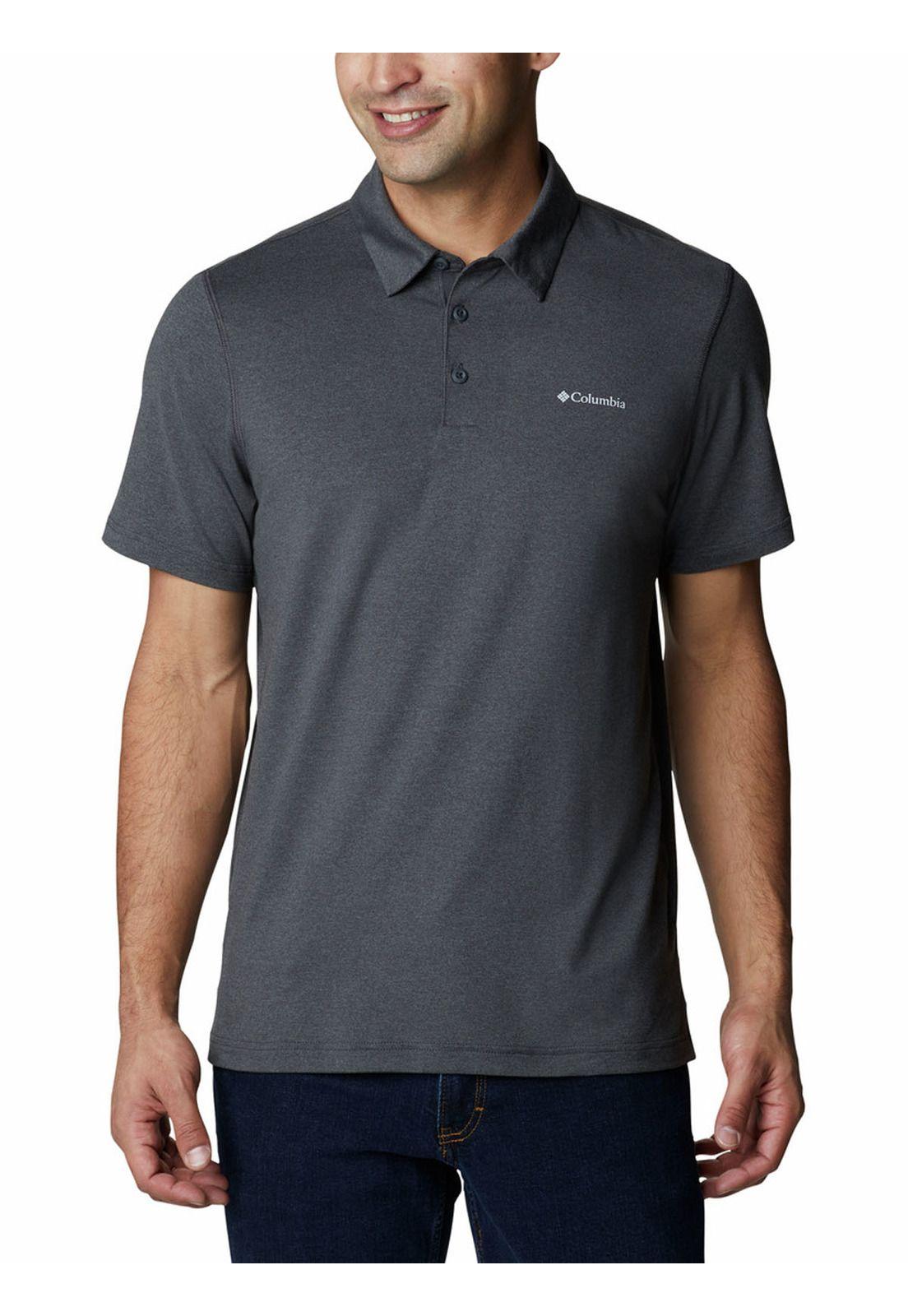 Polera Manga Corta Hombre Tech Trail Polo Gris-0