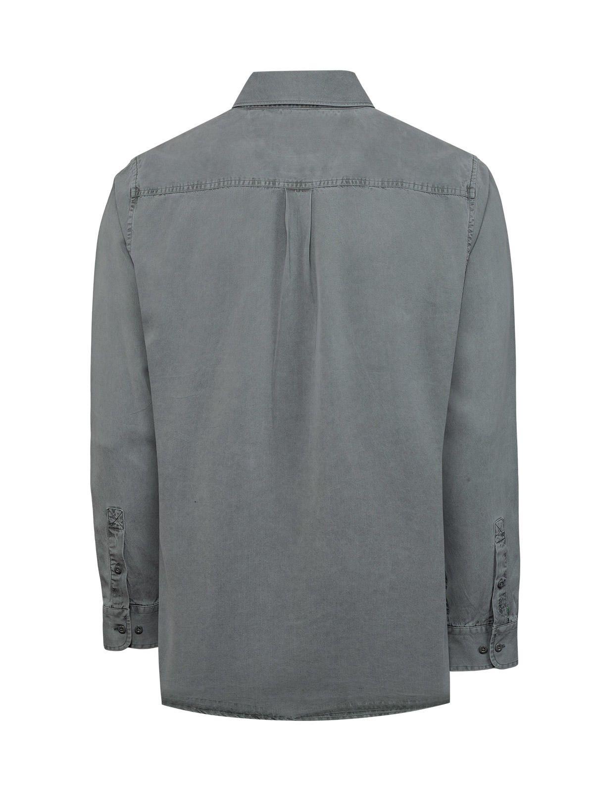 Camisa Tencel Hombre Tencel Gris-1