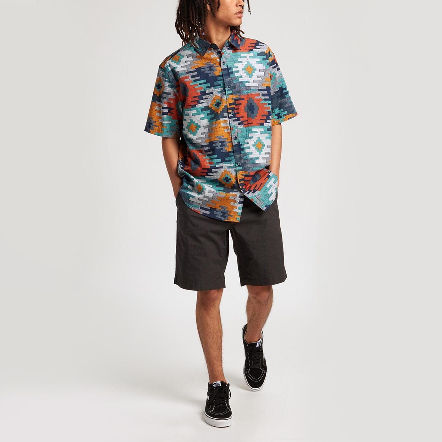 Camisa M/C Hombre M Shabooya Camp Ss Multicolor Burton-1