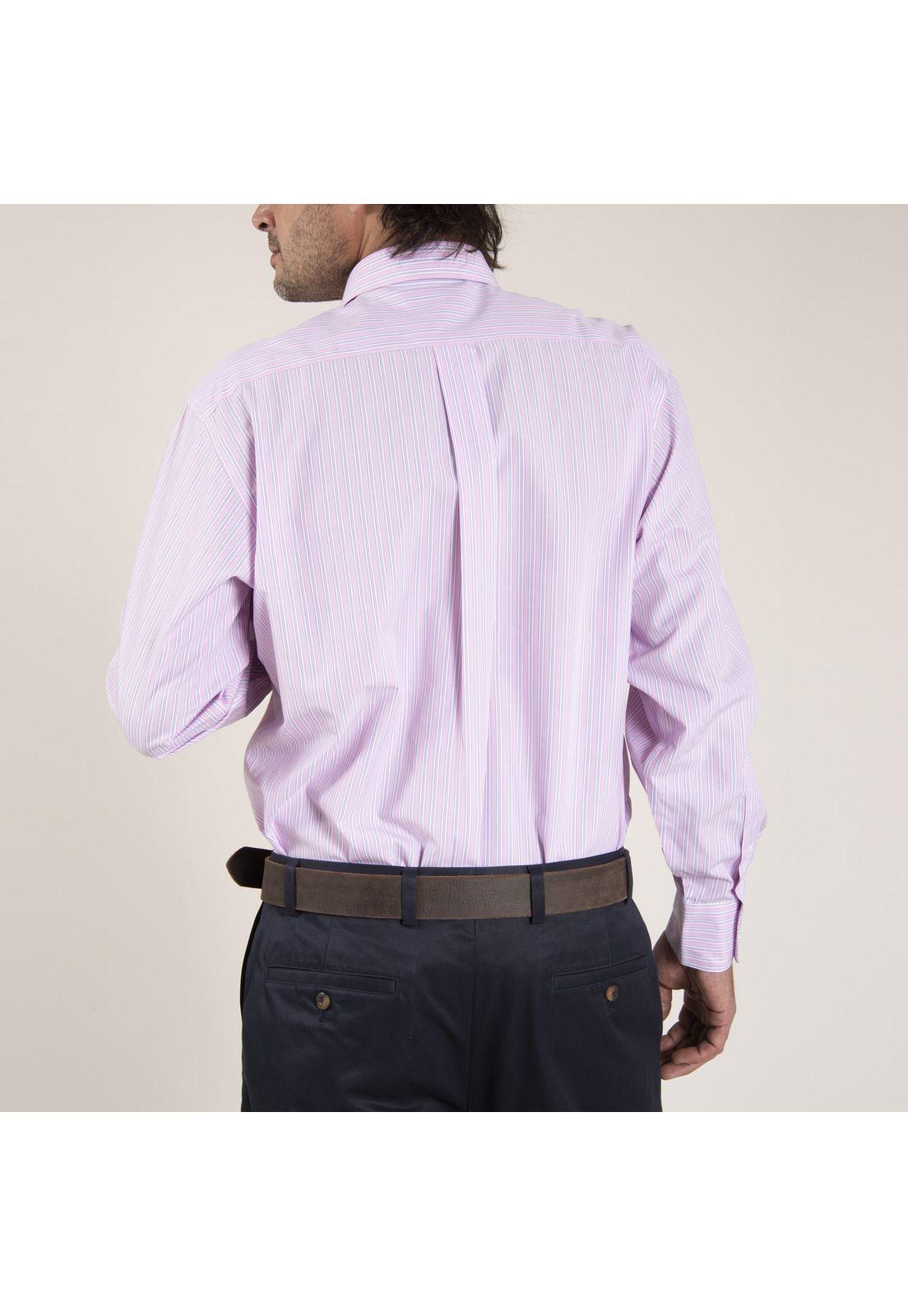 Camisa Algodón Libre de Arrugas Rosa Hombre Rockford-2