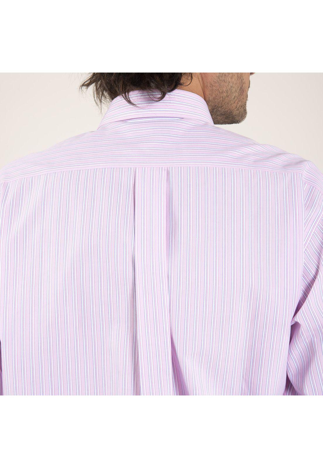 Camisa Algodón Libre de Arrugas Rosa Hombre Rockford-3