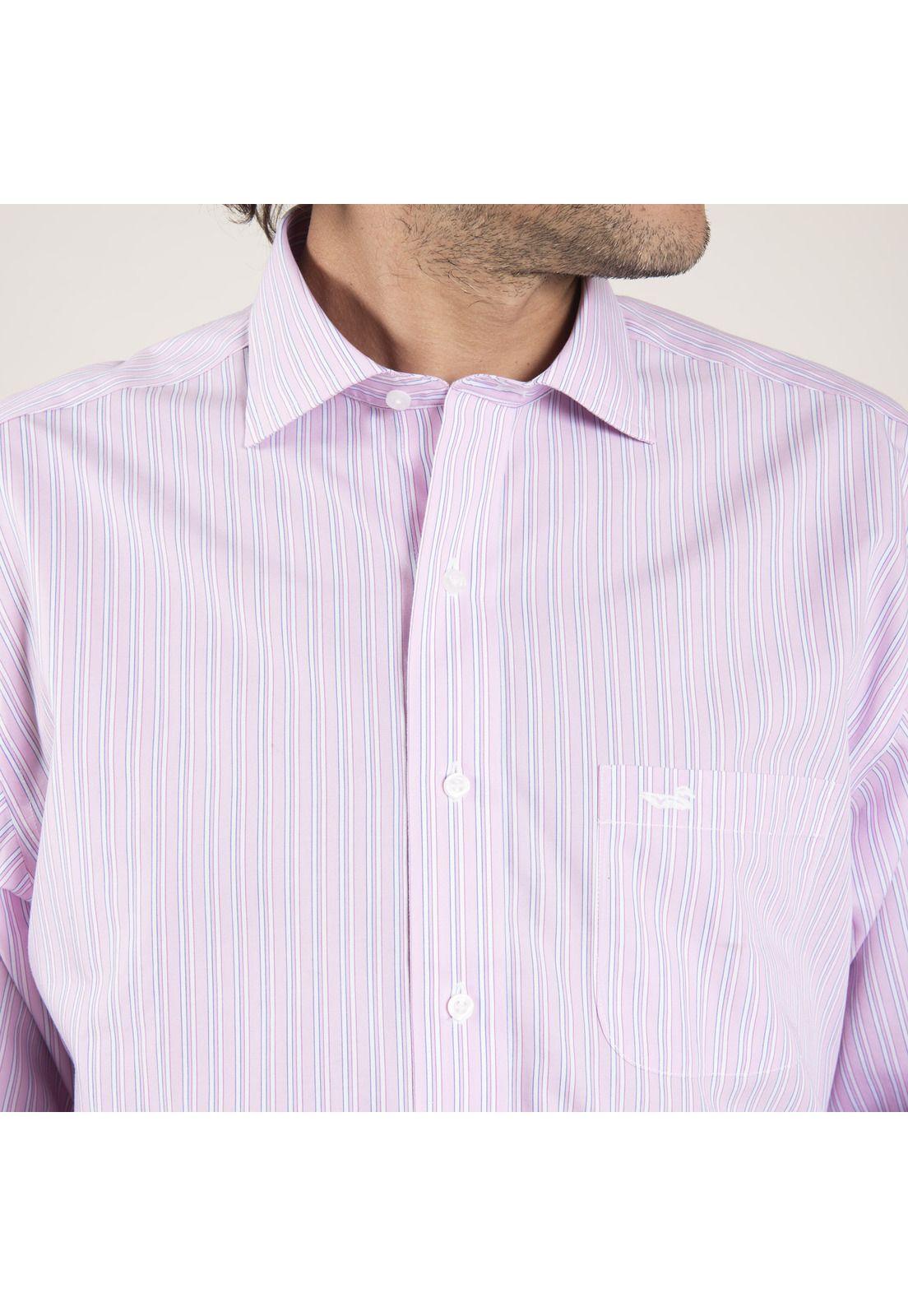 Camisa Algodón Libre de Arrugas Rosa Hombre Rockford-4