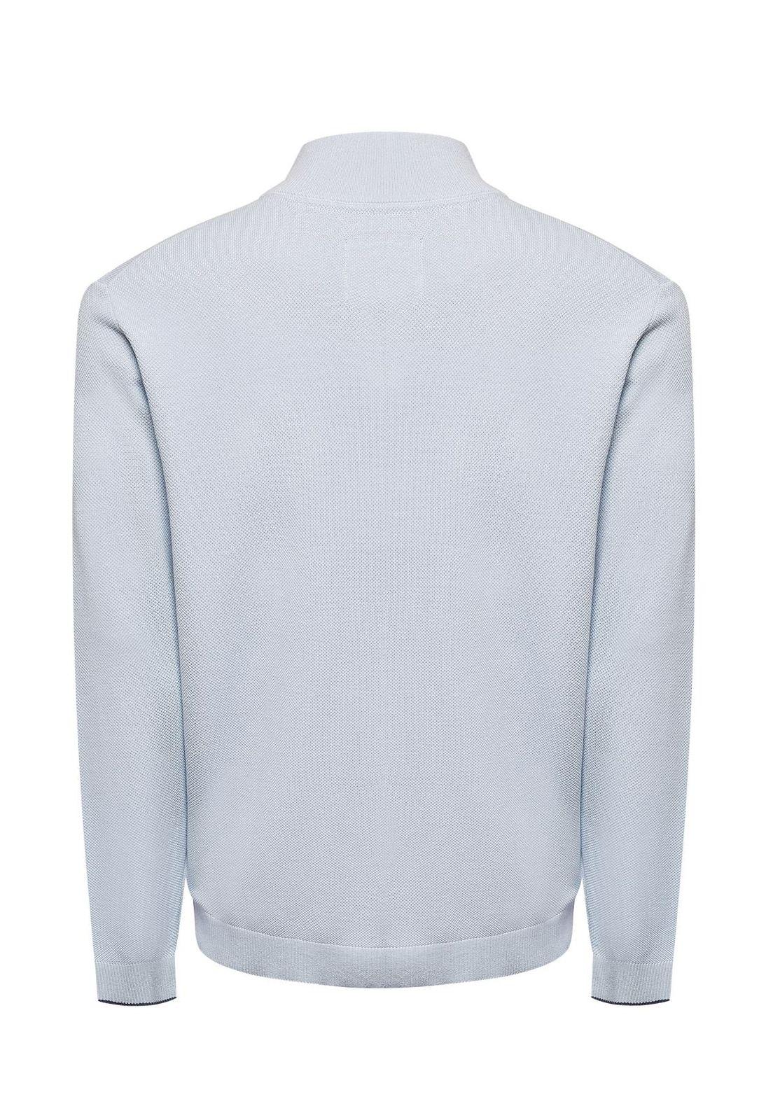 Sweater Algodón Orgánico Hombre Bilbao Celeste-1