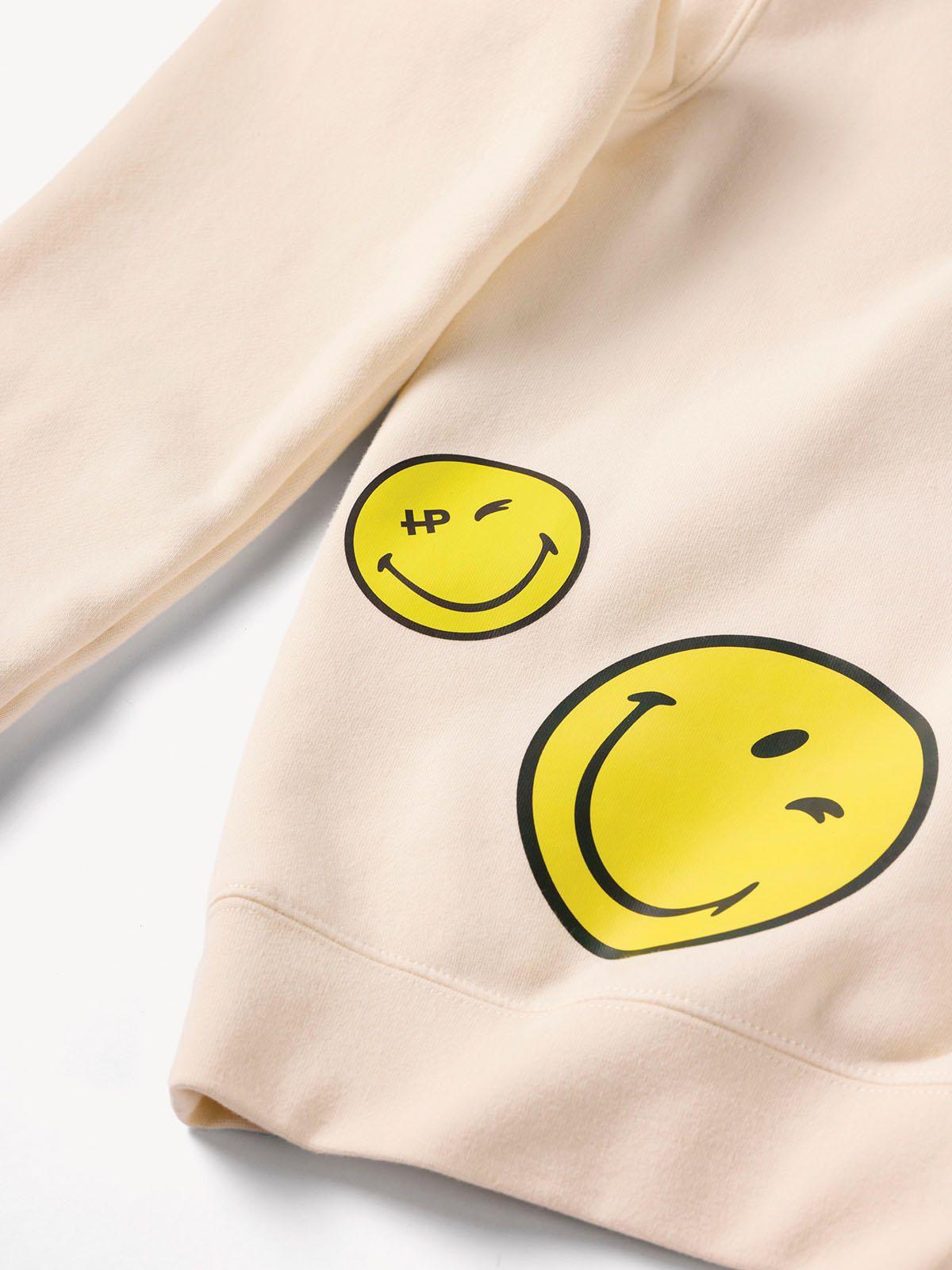 Poleron Algodón Unisex  Smile Blanco-3