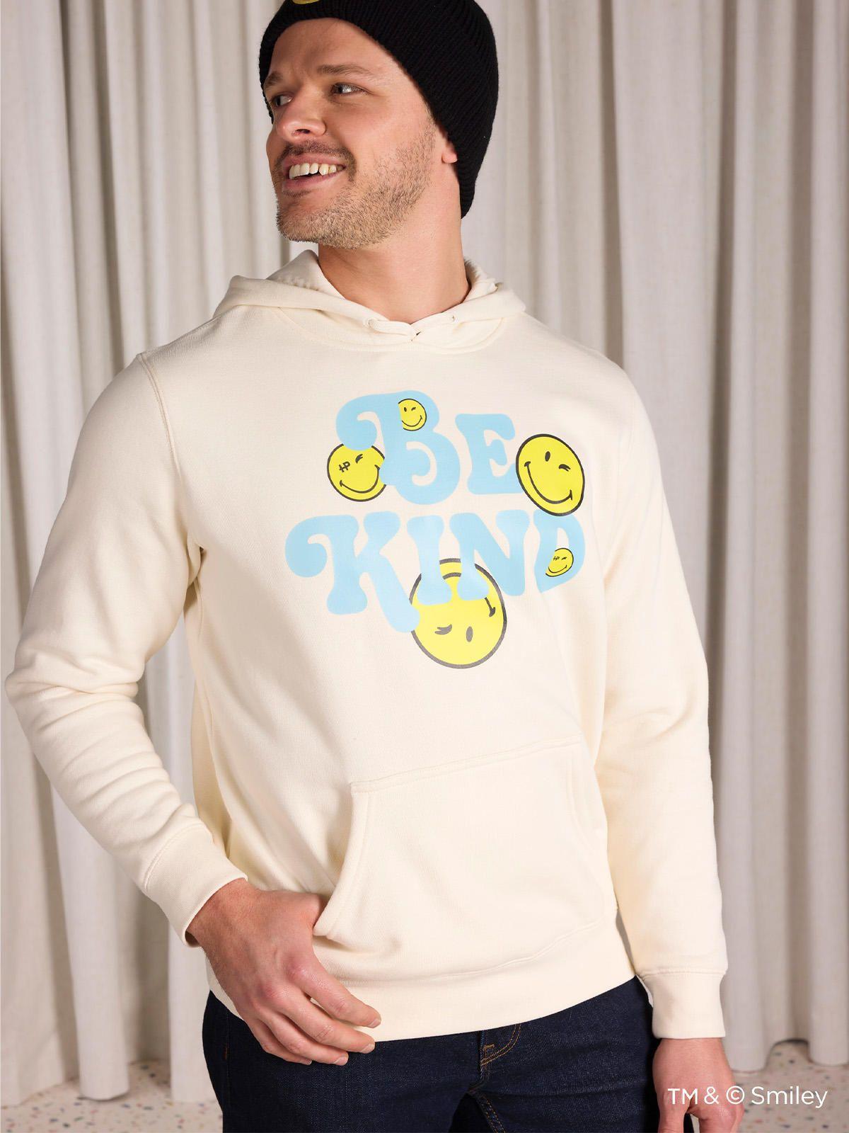 Poleron Algodón Unisex  Smile Blanco-4