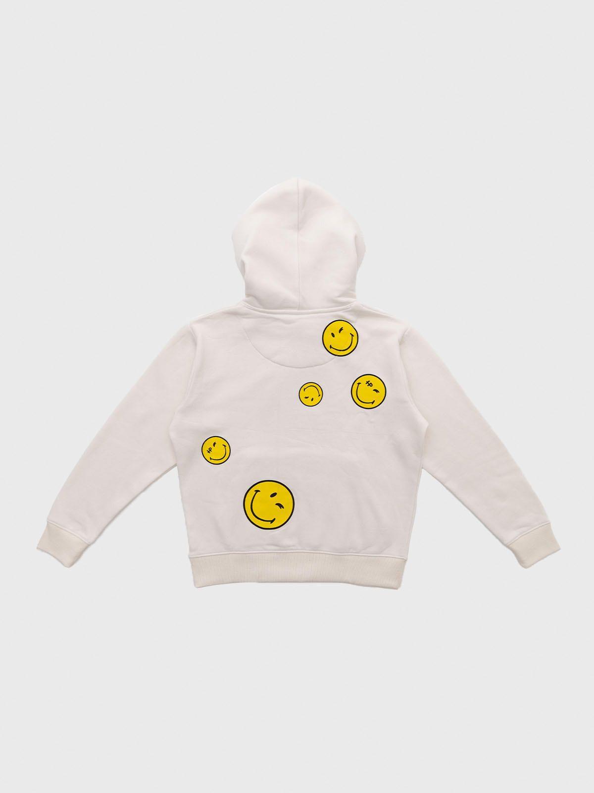 Poleron Algodón Unisex  Smile Blanco-1