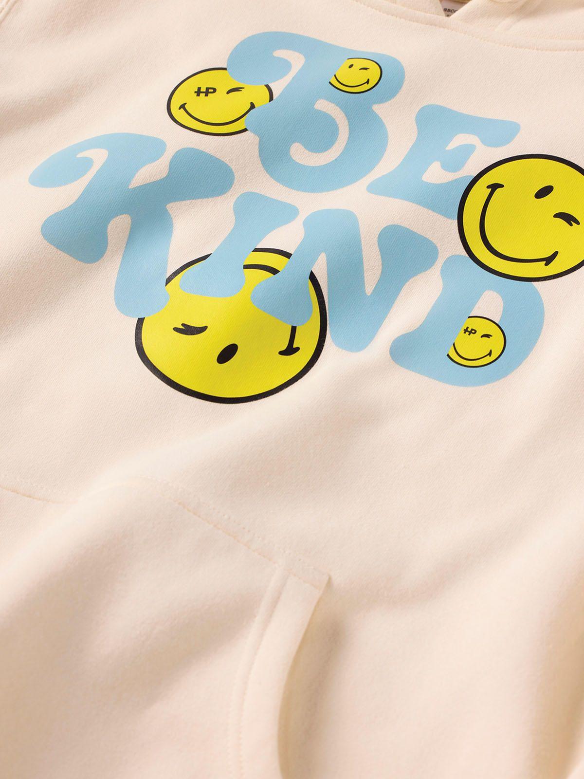 Poleron Algodón Unisex  Smile Blanco-2