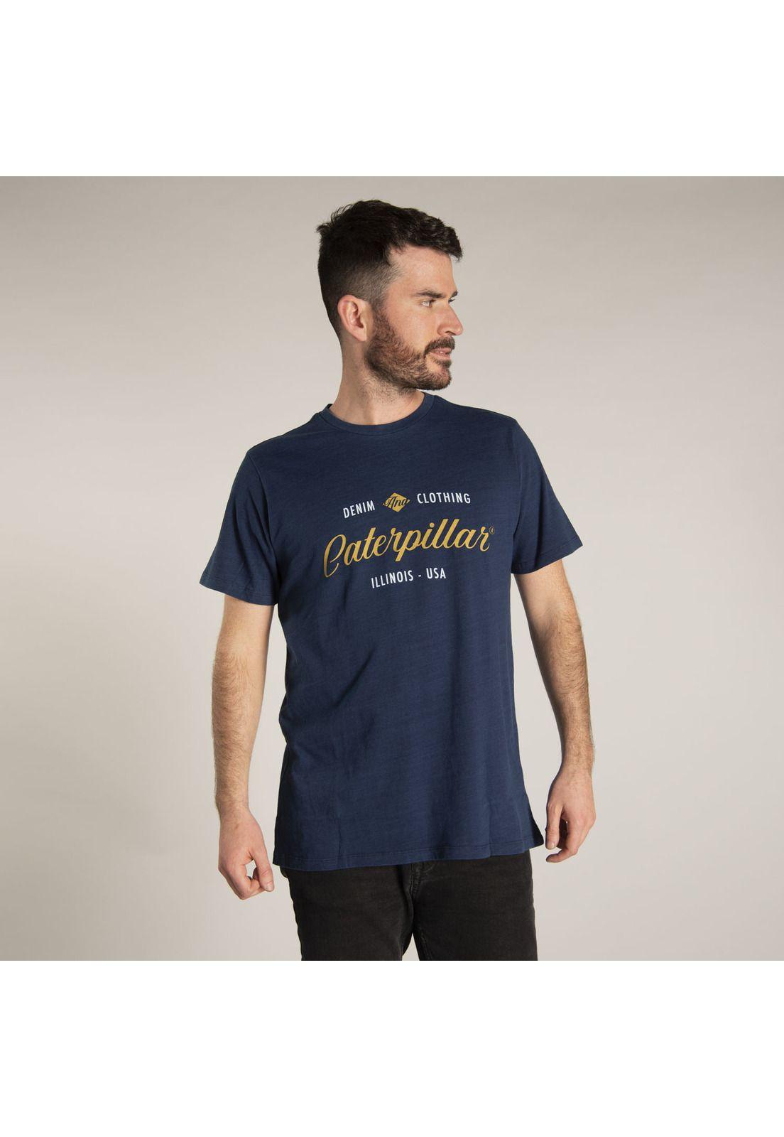 Polera M/C Hombre Self Edge Script Tee Azul-0
