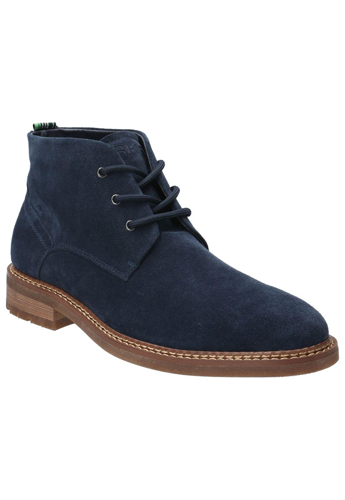 Botín Cuero Hombre Abete Azul-1