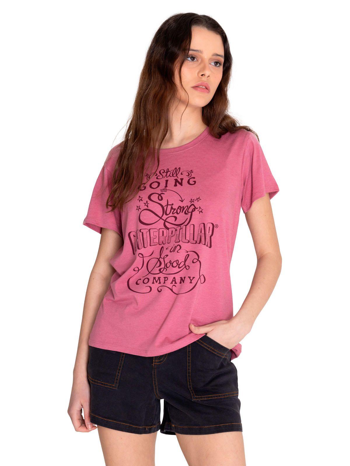 Polera Manga Corta Mujer Crew Graphic Tee 1 Rosado-0