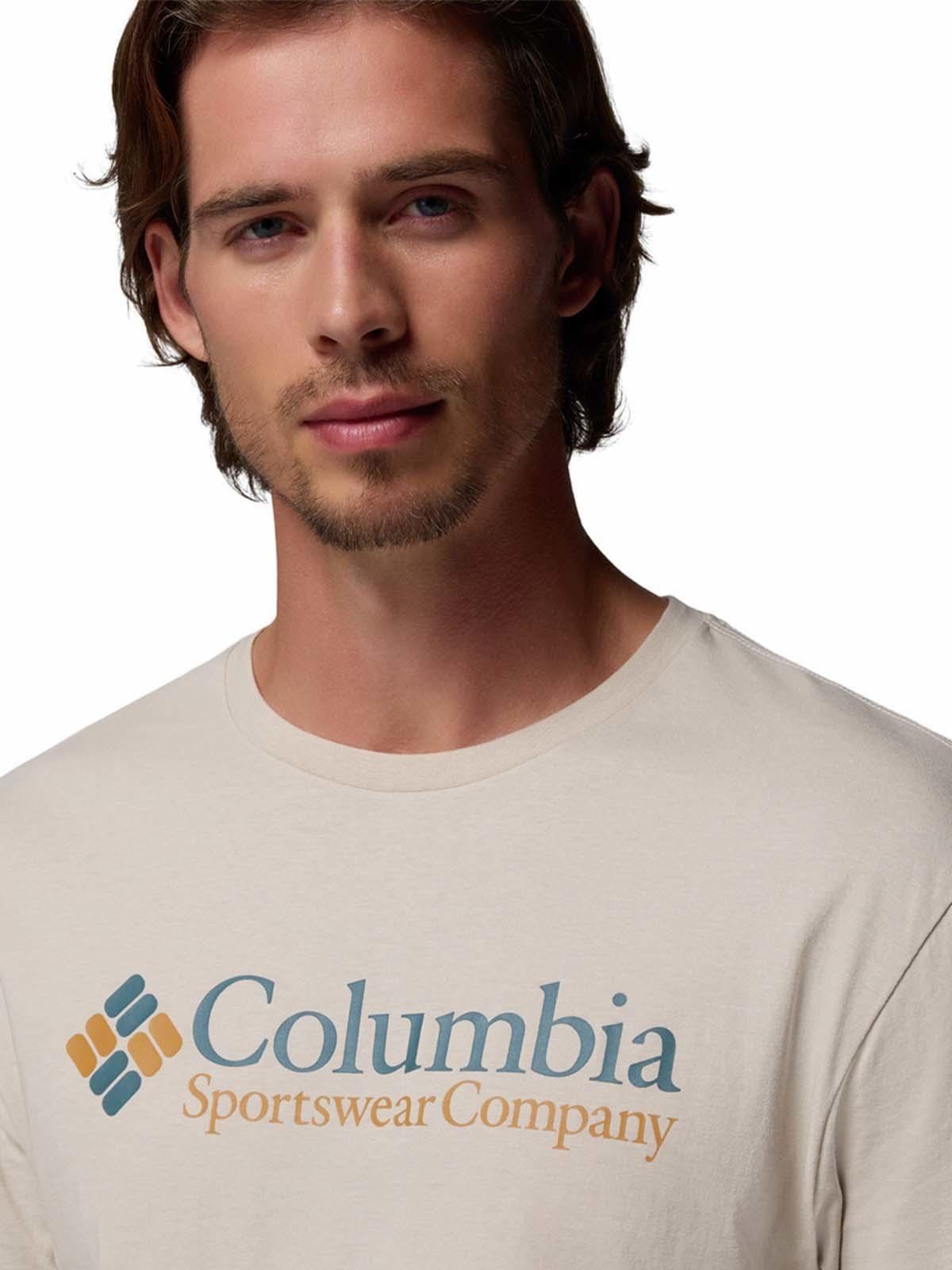 Polera M/C Hombre CSC Basic Logo Gris Columbia-1