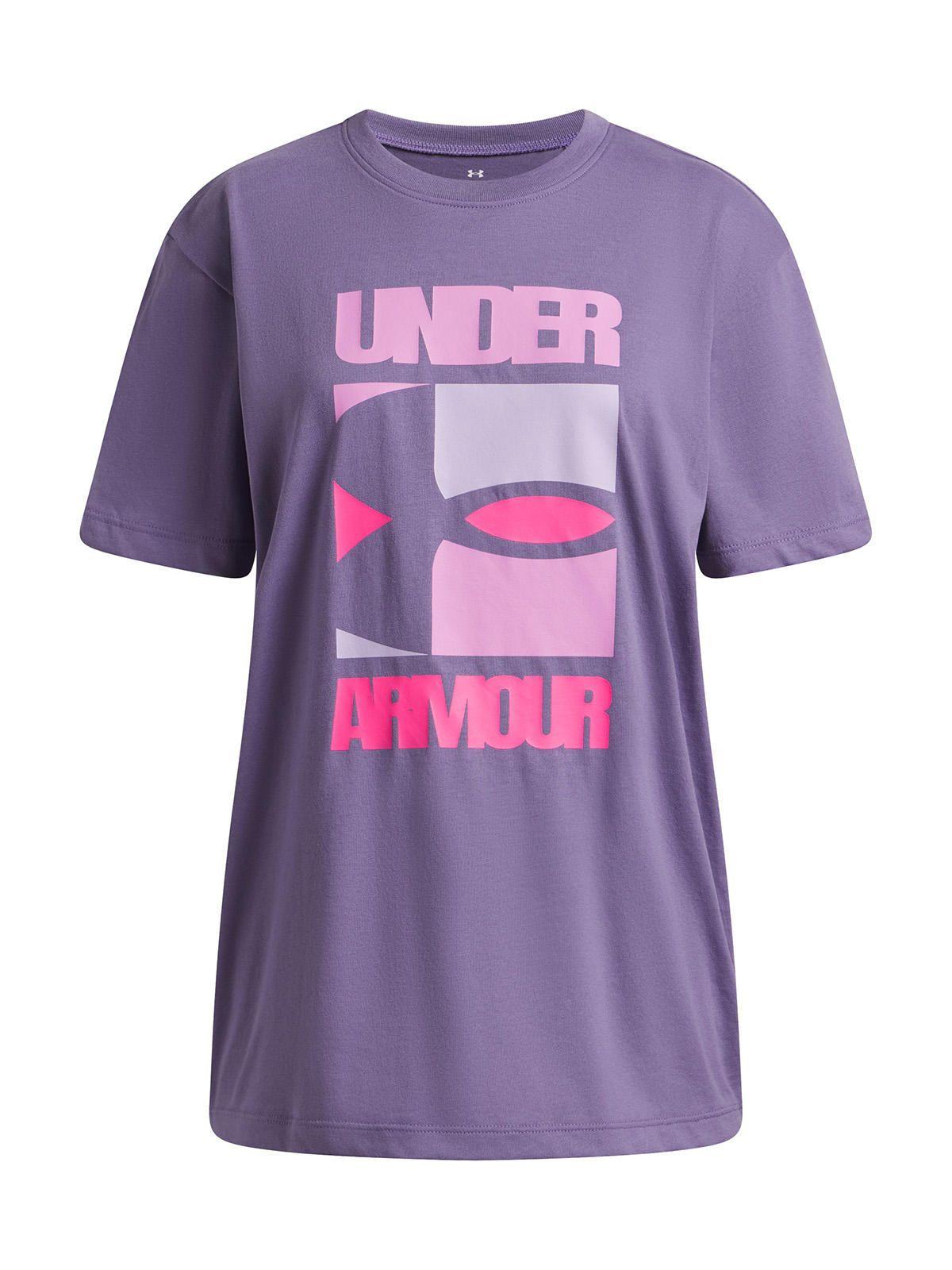 Polera M/C Niña G Block Logo Os Ss Polera Morado-0